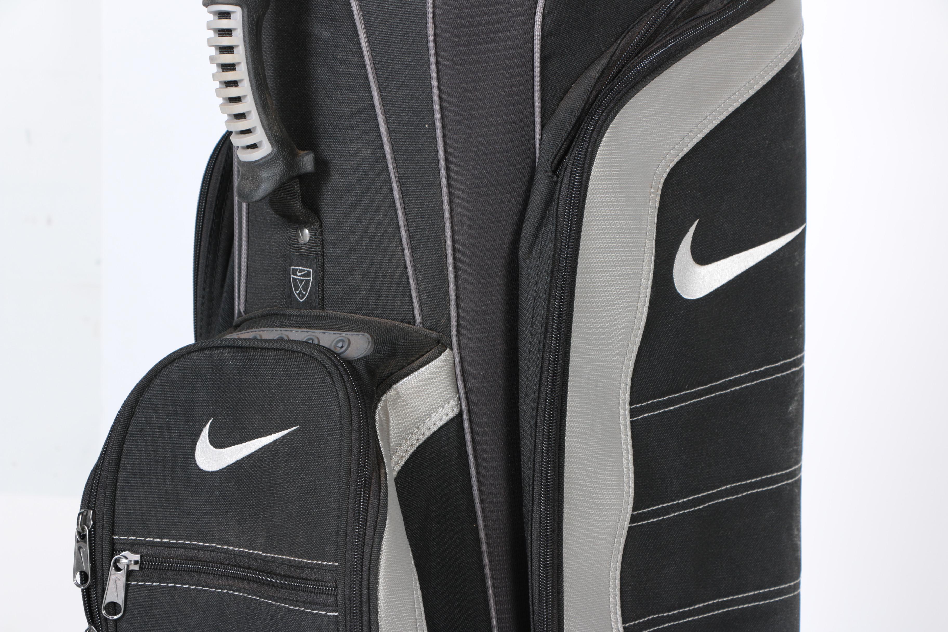 Nike Golf Bag with Clubs & Wilson Shag Bag