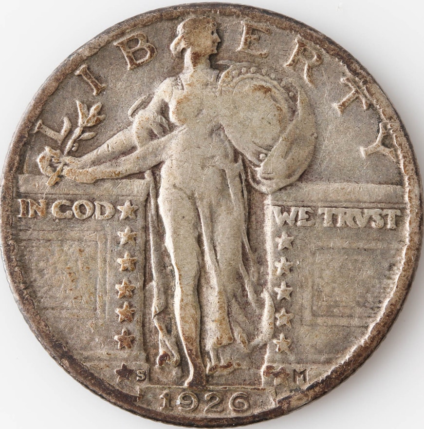 1926 S Standing Liberty Silver Quarter