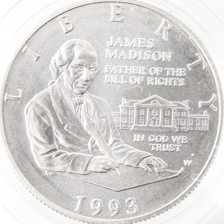 1993 W Madison Commemorative Silver Half Dollar