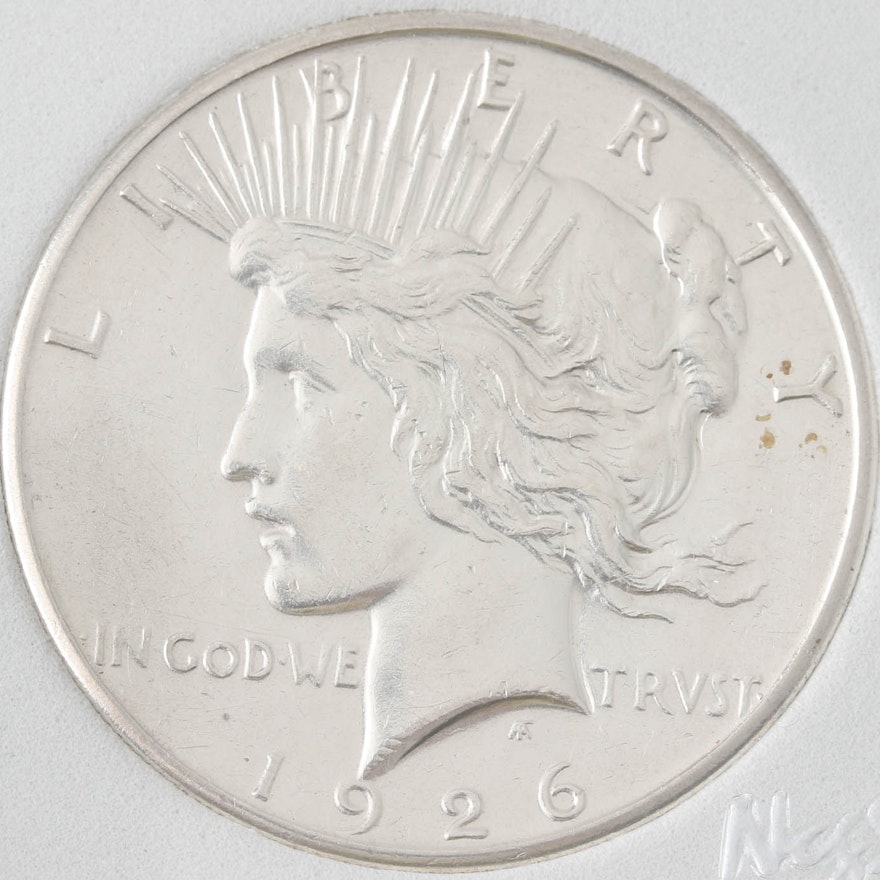 1926 S Silver Peace Dollar