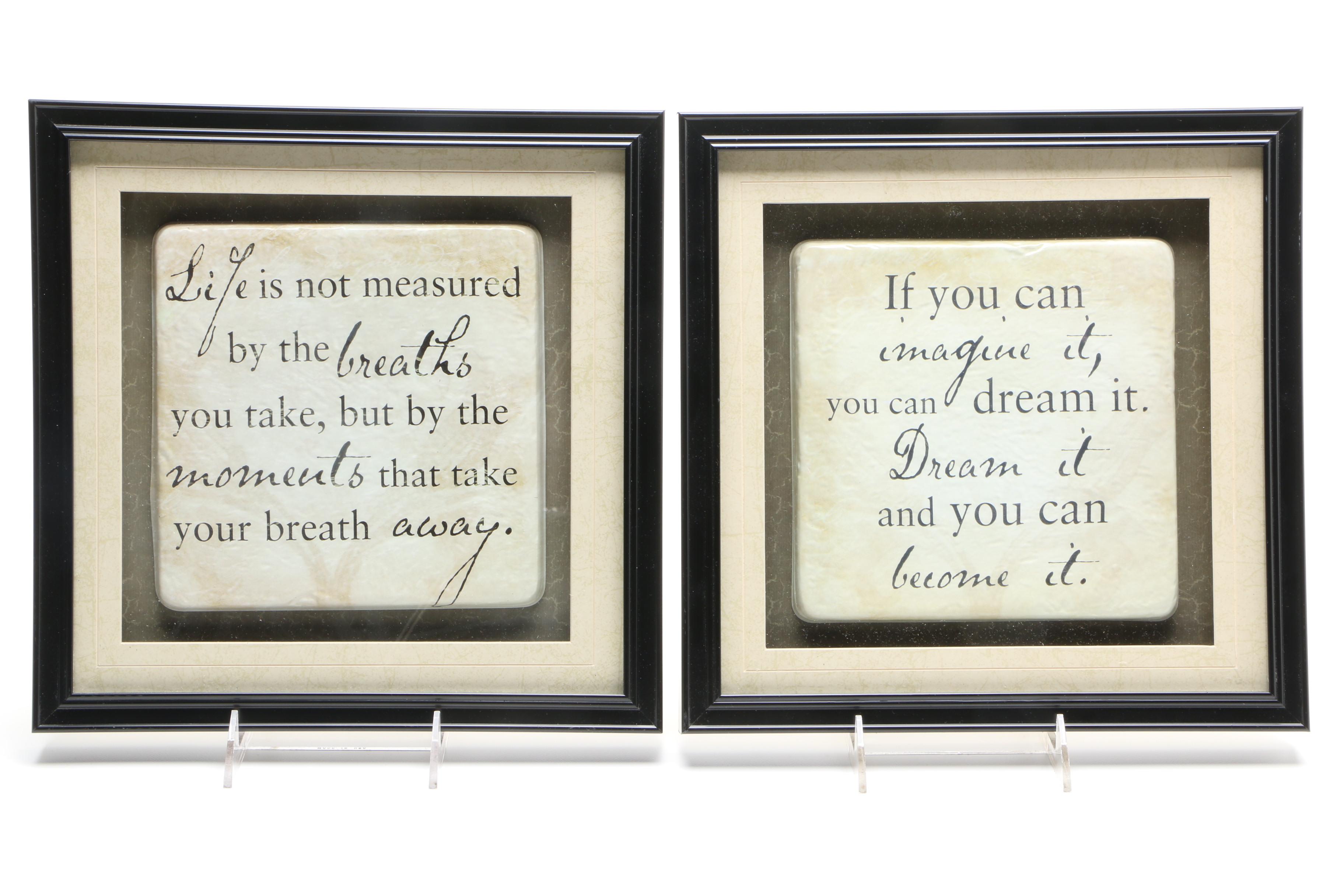 Inspirational Shadow Box Tile Art
