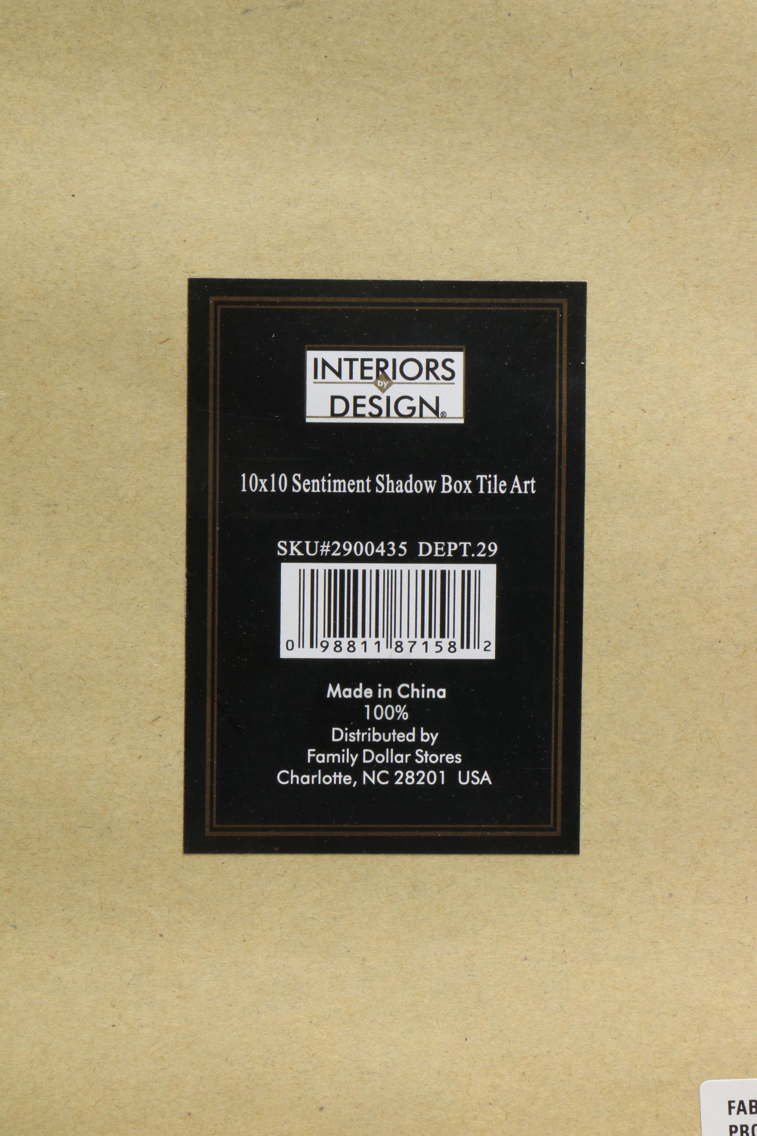 Inspirational Shadow Box Tile Art