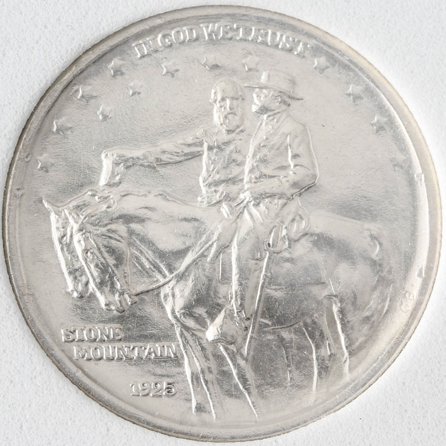 1925 Stone Mountain Commemorative Silver Half Dollar