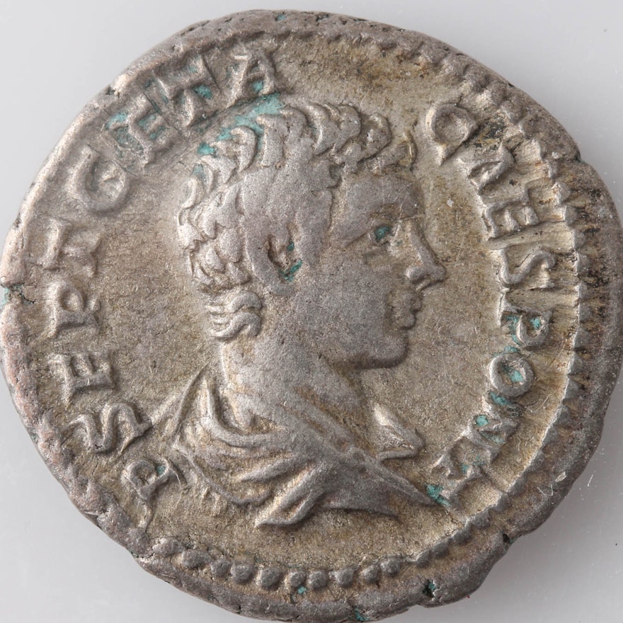 Ancient Roman Silver Denarius Coin