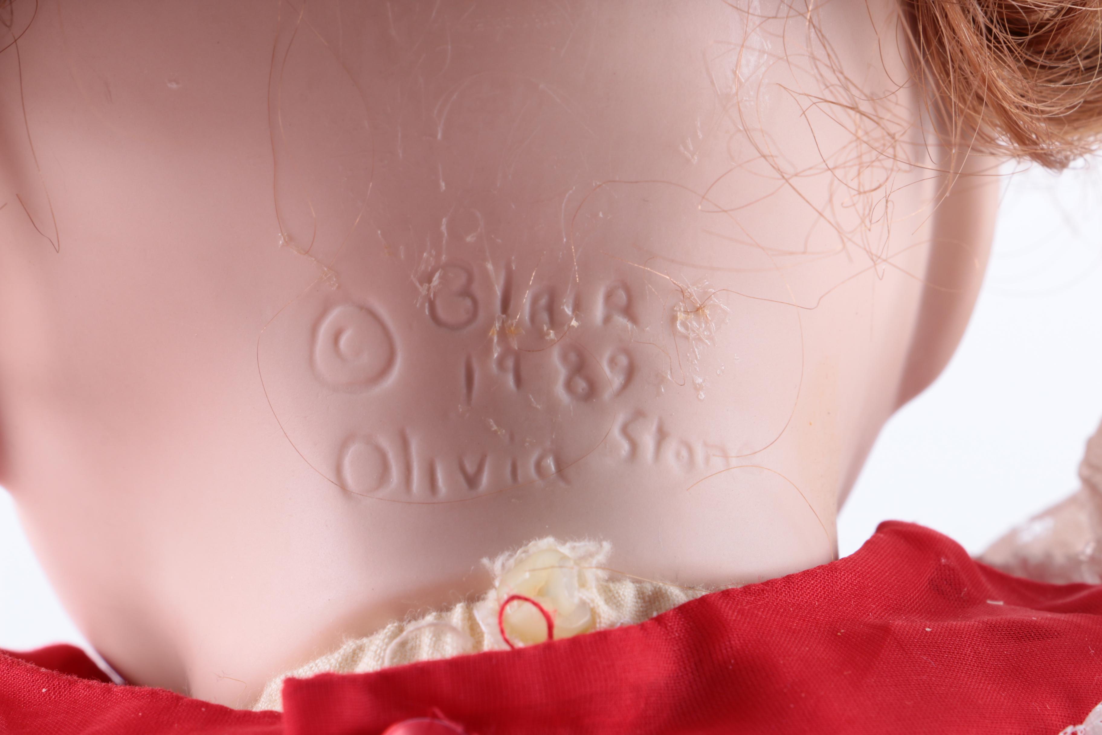 Pair Vintage Porcelain Dolls