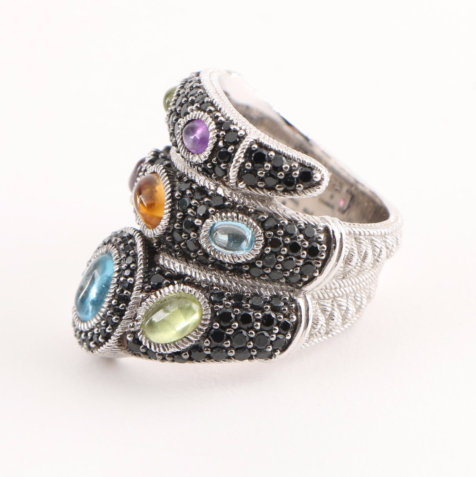 Judith Ripka Sterling Silver and Gemstone Ring