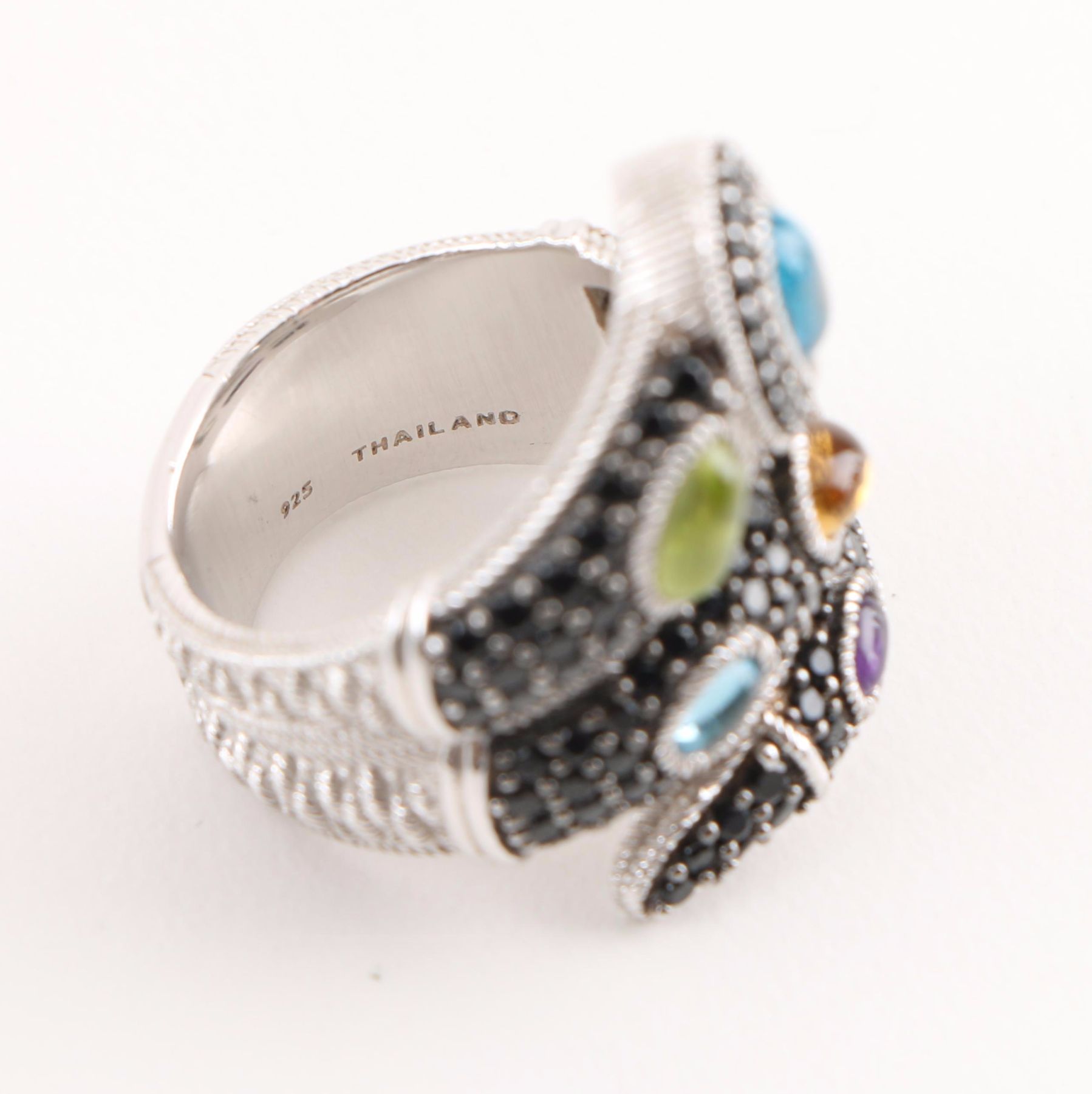 Judith Ripka Sterling Silver and Gemstone Ring