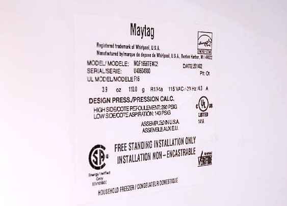 Maytag 15.8 cu. ft. Frost Free Upright Freestanding Freezer