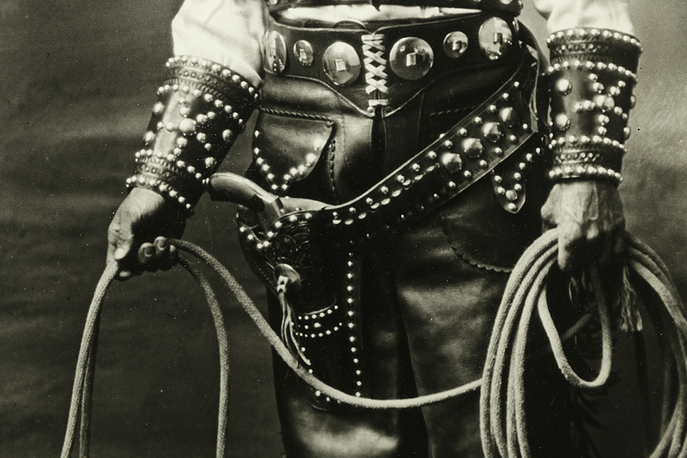 Photograph of Wild West Performer "Tex" Cooper and 101 Ranch Book