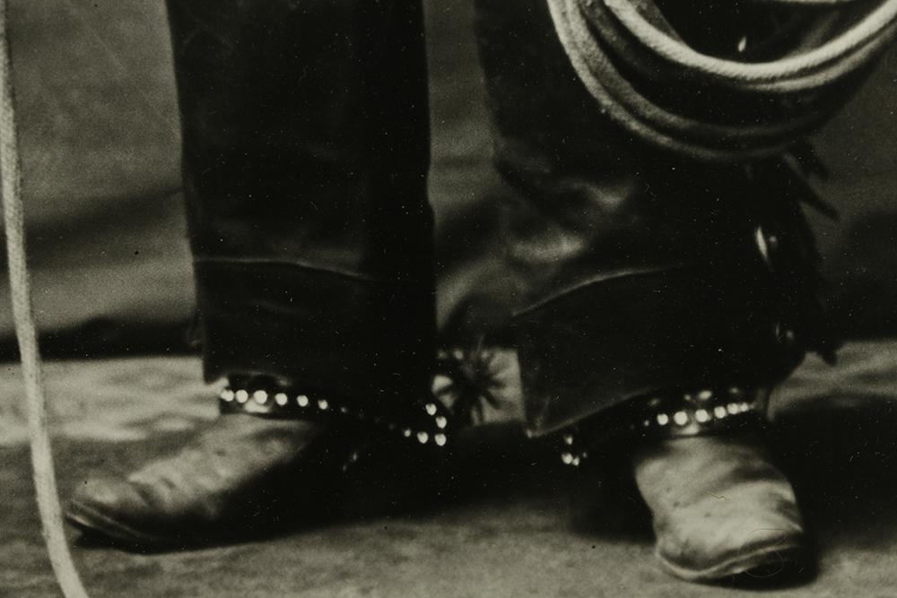 Photograph of Wild West Performer "Tex" Cooper and 101 Ranch Book