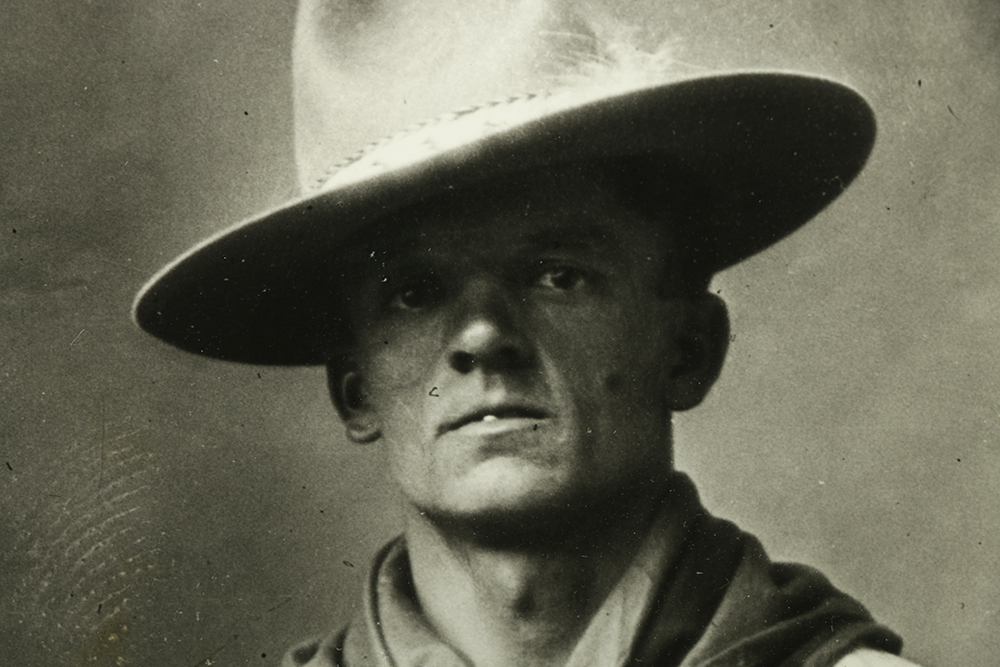 Photograph of Wild West Performer "Tex" Cooper and 101 Ranch Book
