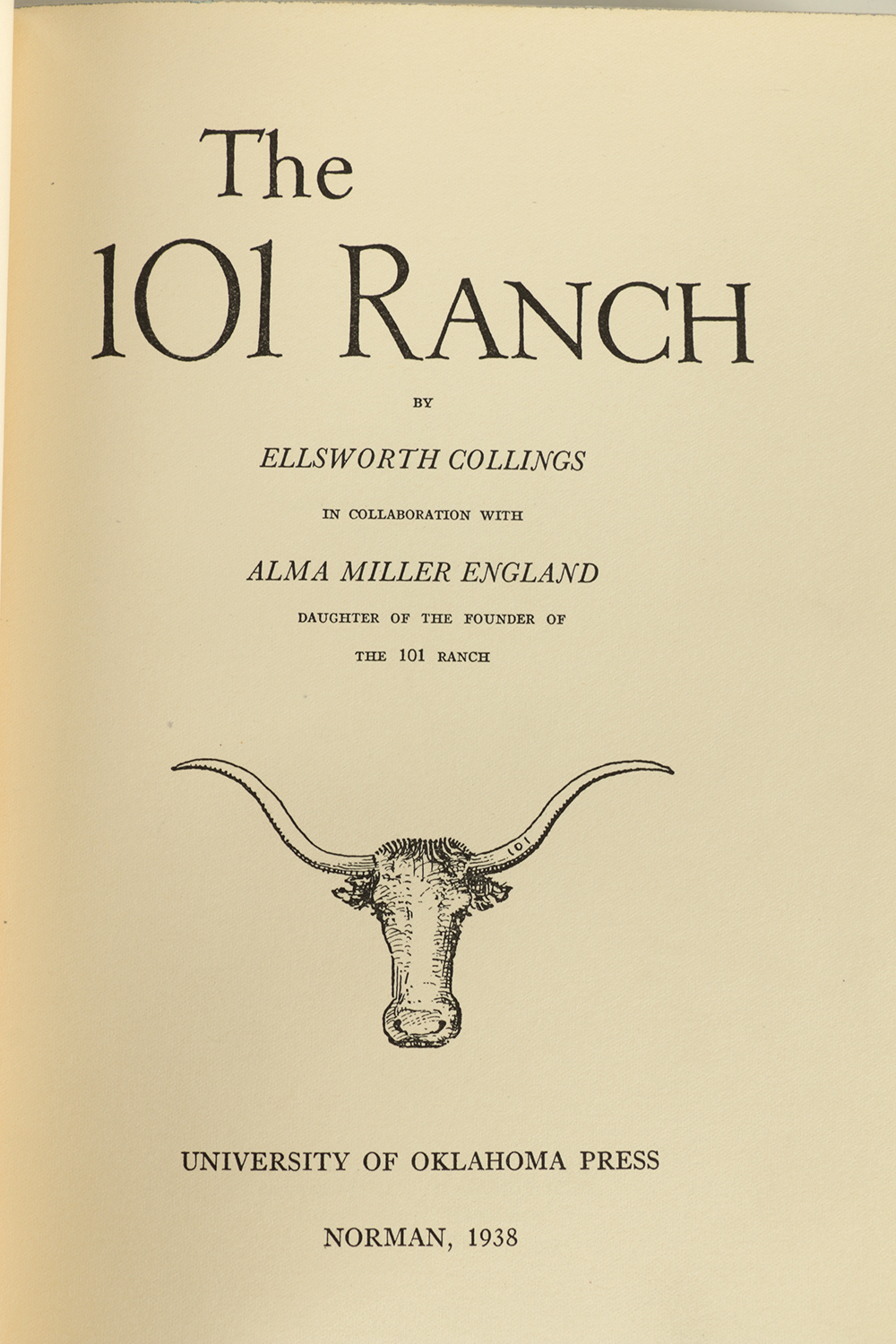 Photograph of Wild West Performer "Tex" Cooper and 101 Ranch Book