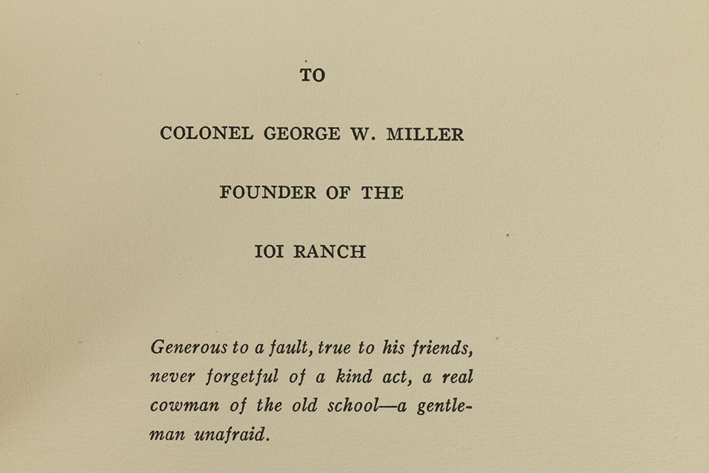 Photograph of Wild West Performer "Tex" Cooper and 101 Ranch Book