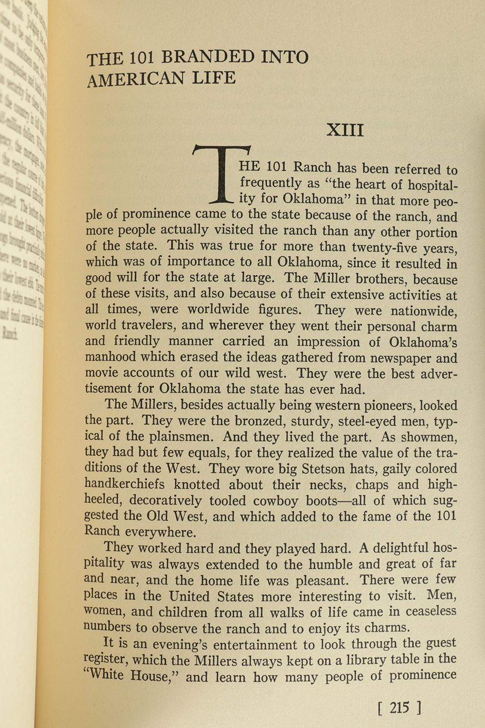 Photograph of Wild West Performer "Tex" Cooper and 101 Ranch Book