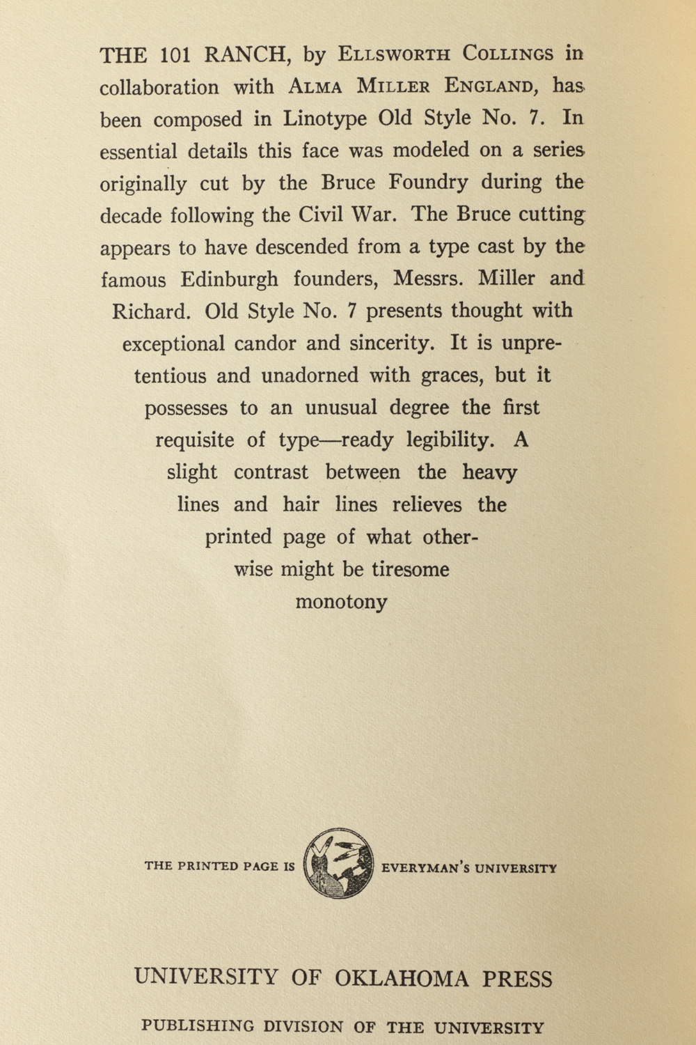 Photograph of Wild West Performer "Tex" Cooper and 101 Ranch Book