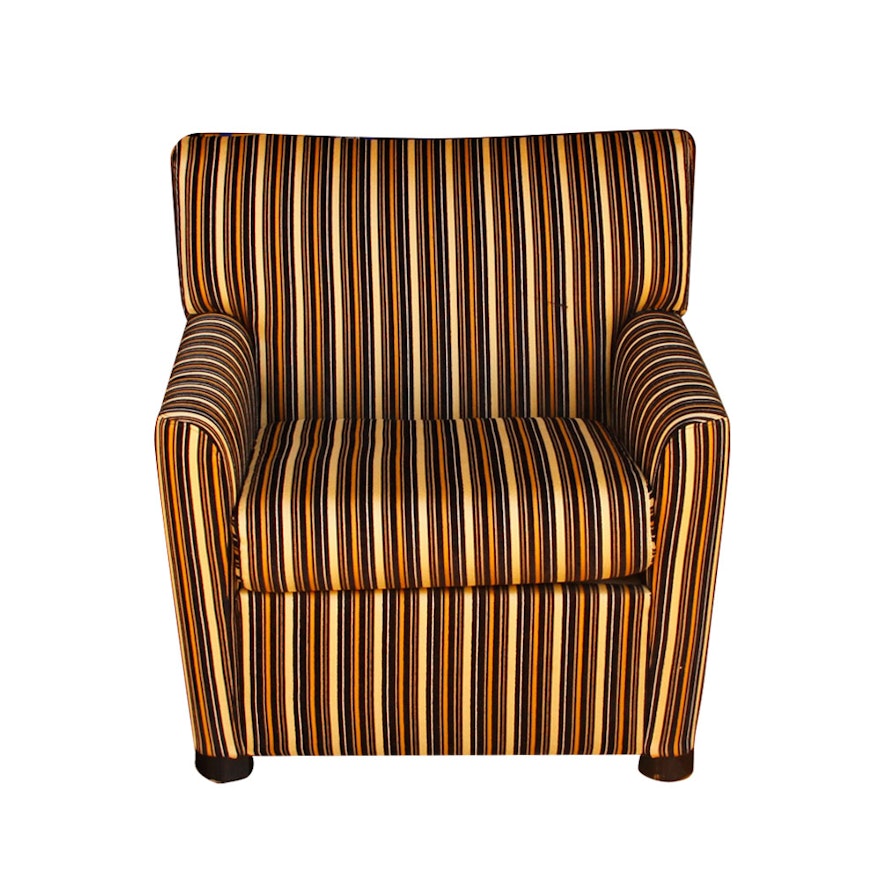 Contemporary Striped Armchair