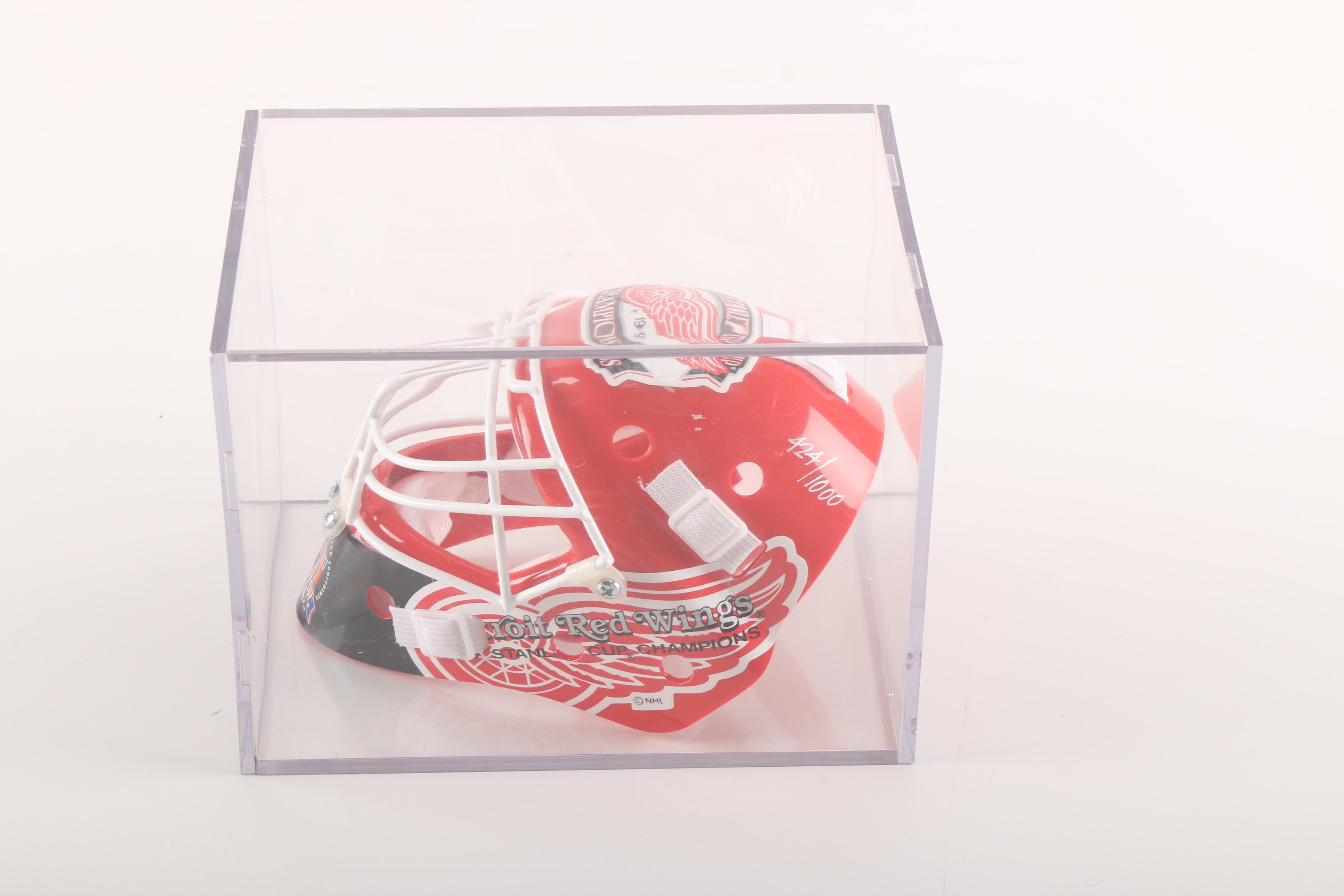Detroit Red Wings Mike Vernon Signed Miniature Helmet