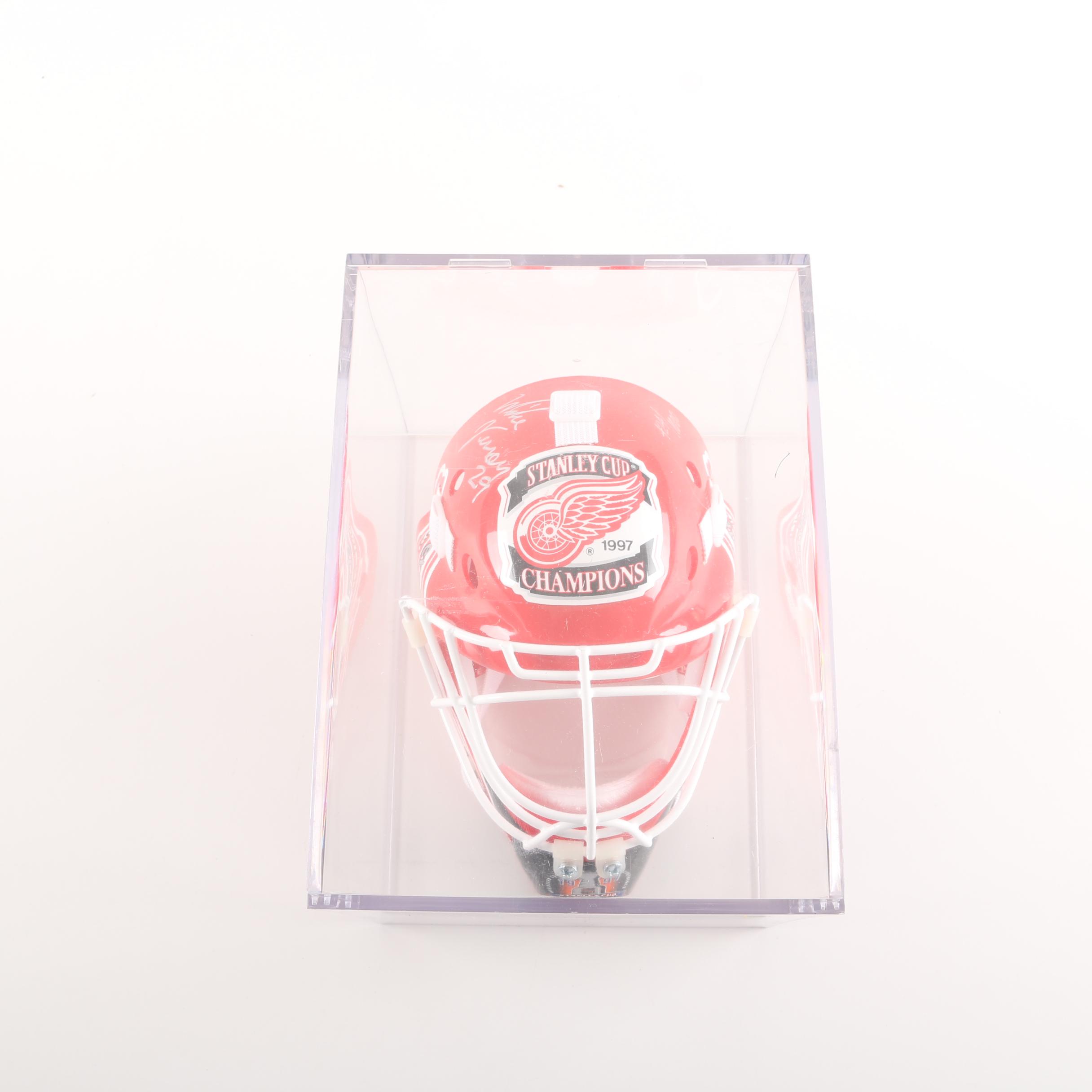 Detroit Red Wings Mike Vernon Signed Miniature Helmet