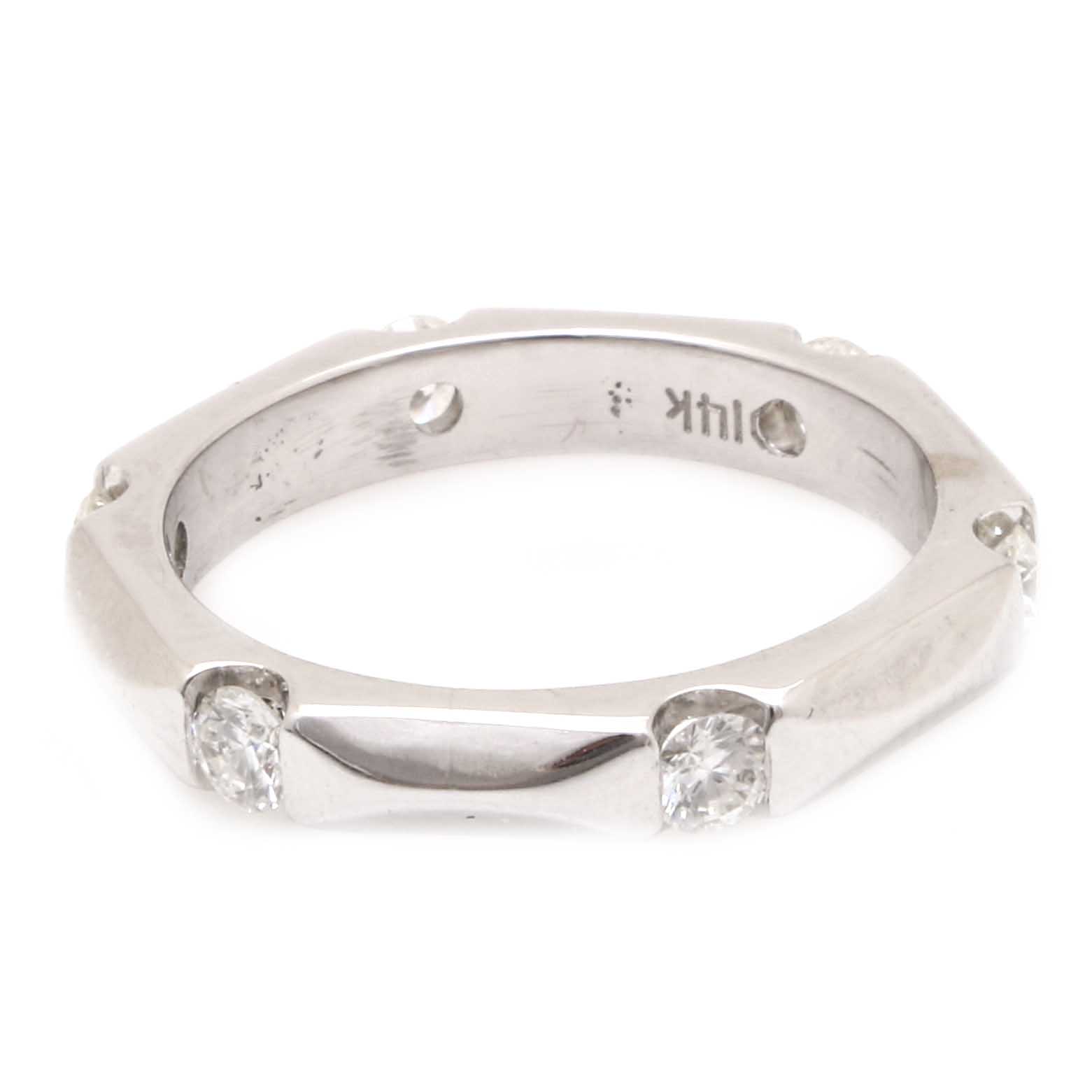 14K White Gold Diamond Ring