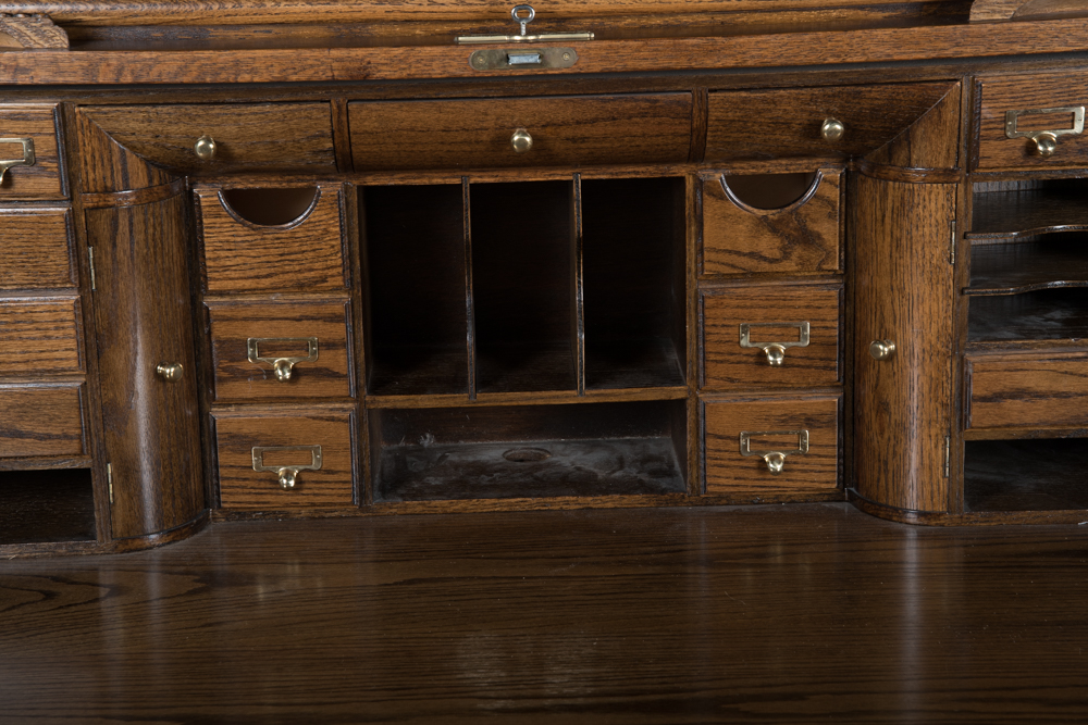 Oak Roll Top Desk from Bradford Oak