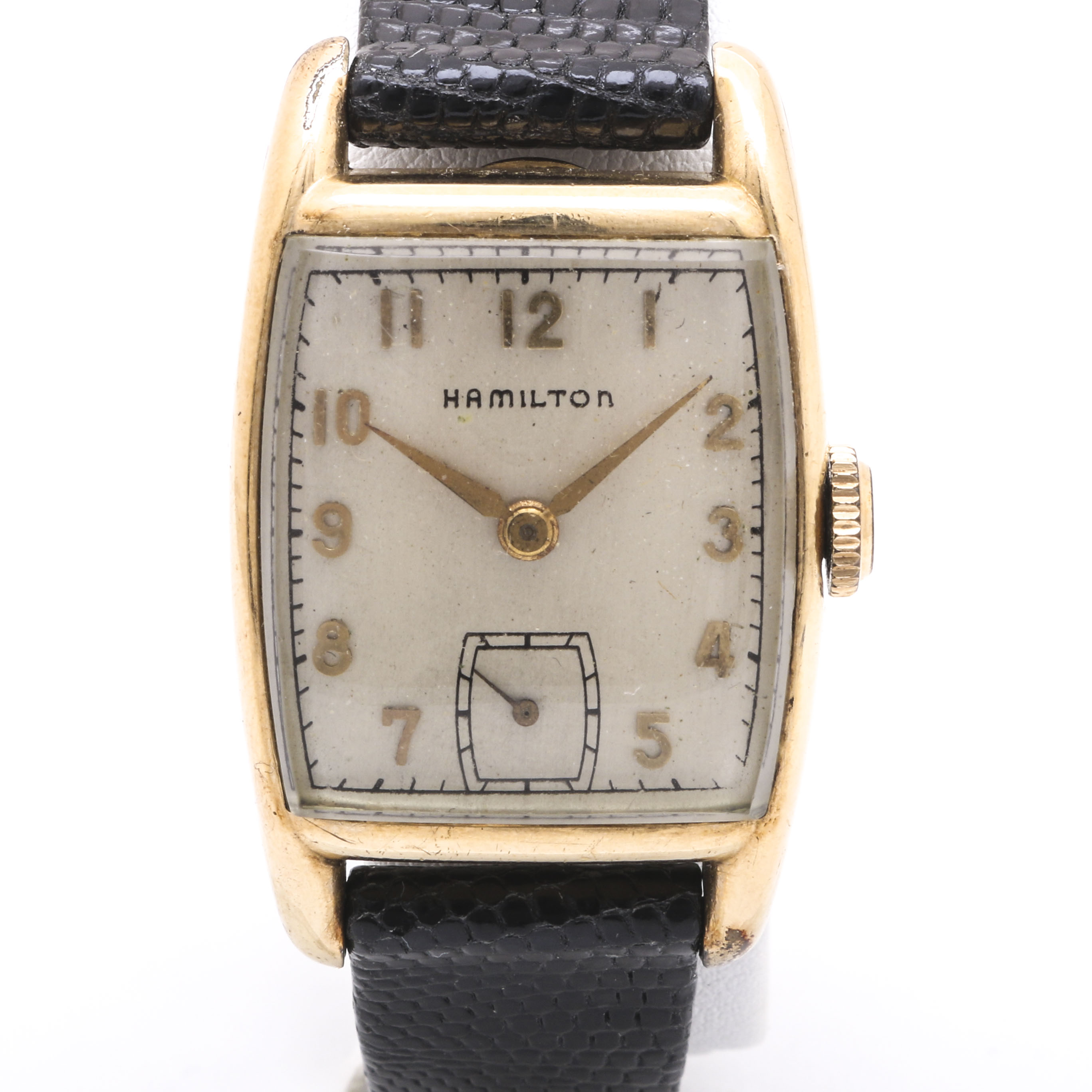 Hamilton Gold Filled Leather Strap Watch