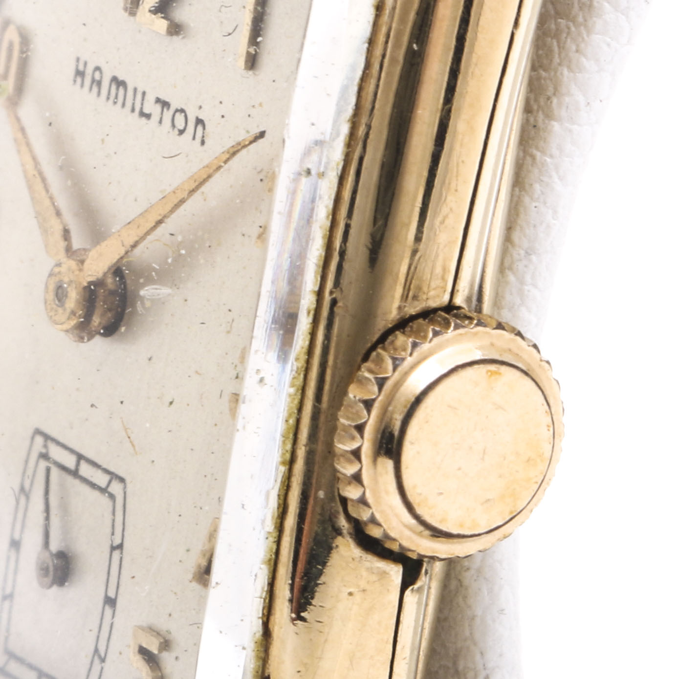 Hamilton Gold Filled Leather Strap Watch