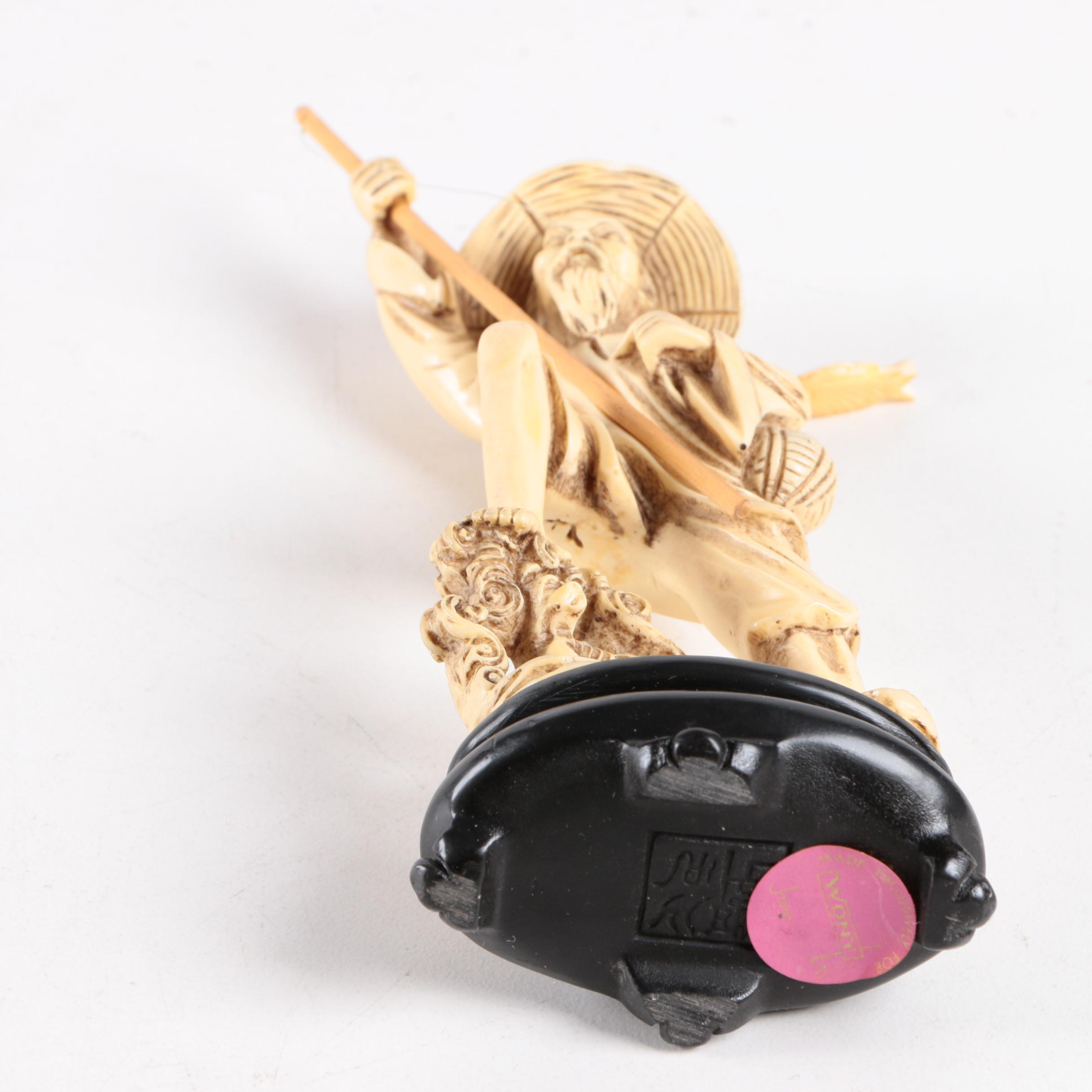 Asian Inspired Ornate Old Man Figurines