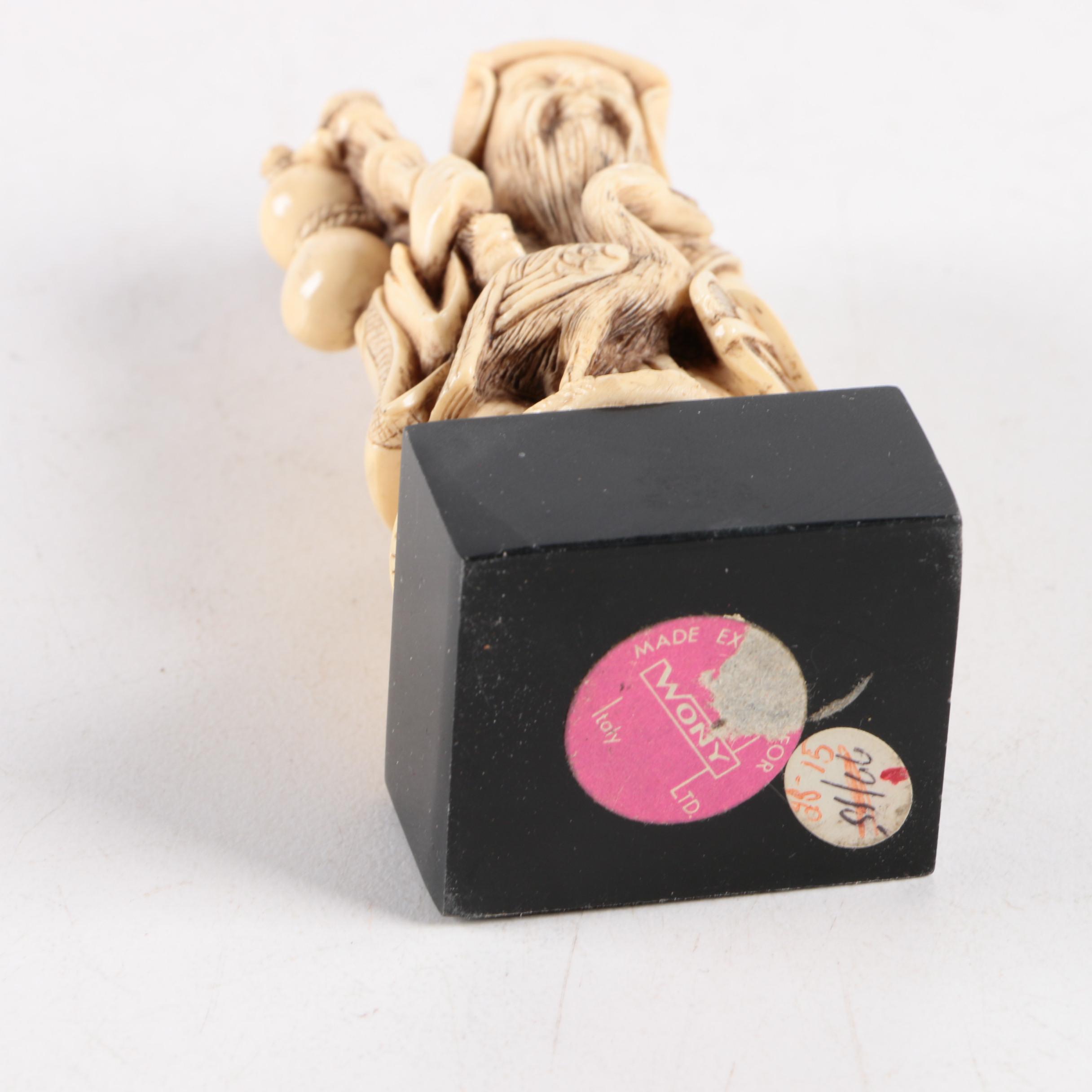 Asian Inspired Ornate Old Man Figurines