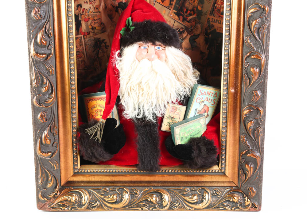 Karen Didion-Style Vintage Santa Shadowbox