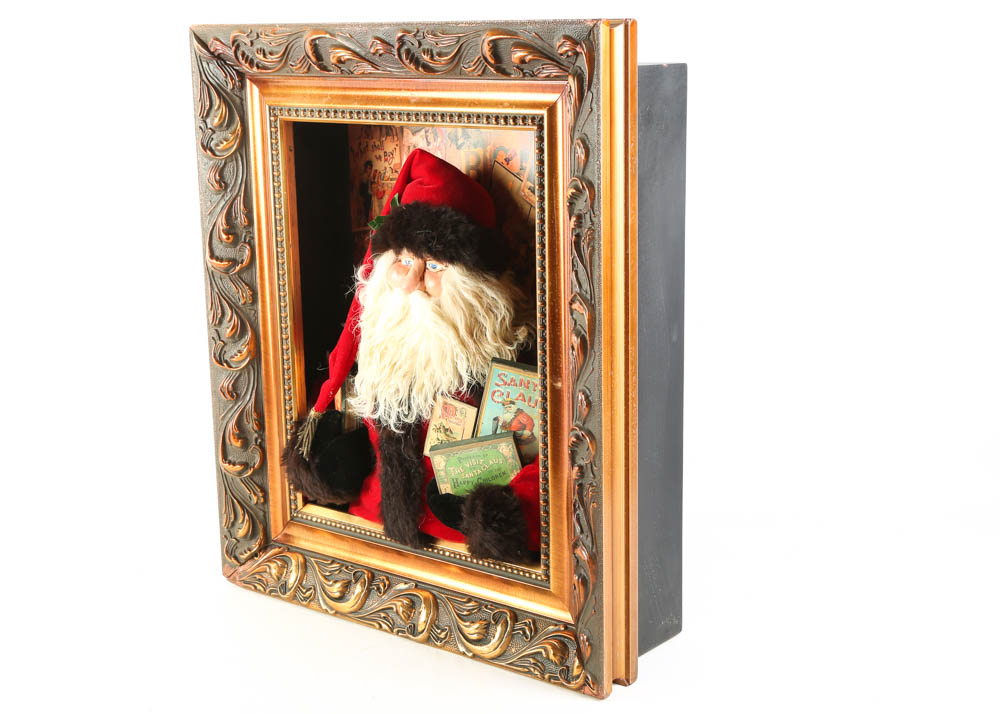 Karen Didion-Style Vintage Santa Shadowbox