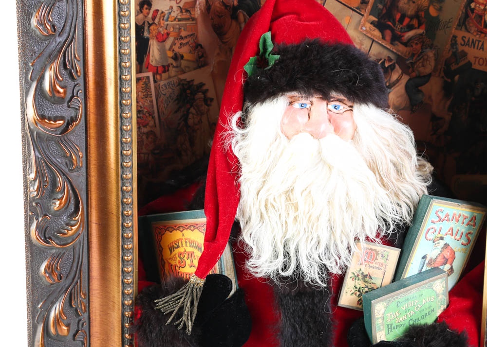 Karen Didion-Style Vintage Santa Shadowbox