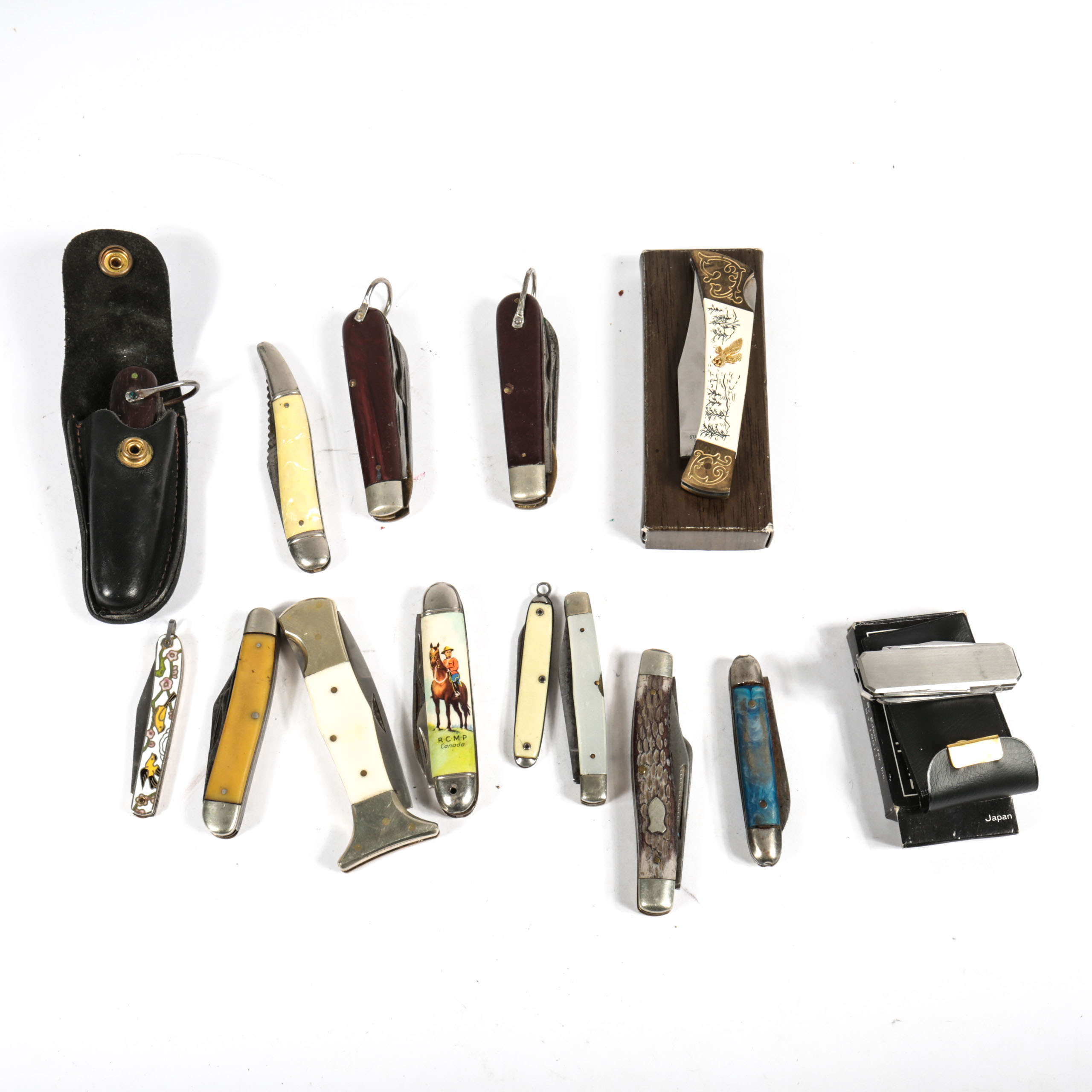 Variety of Vintage and Antique Pocket Knives
