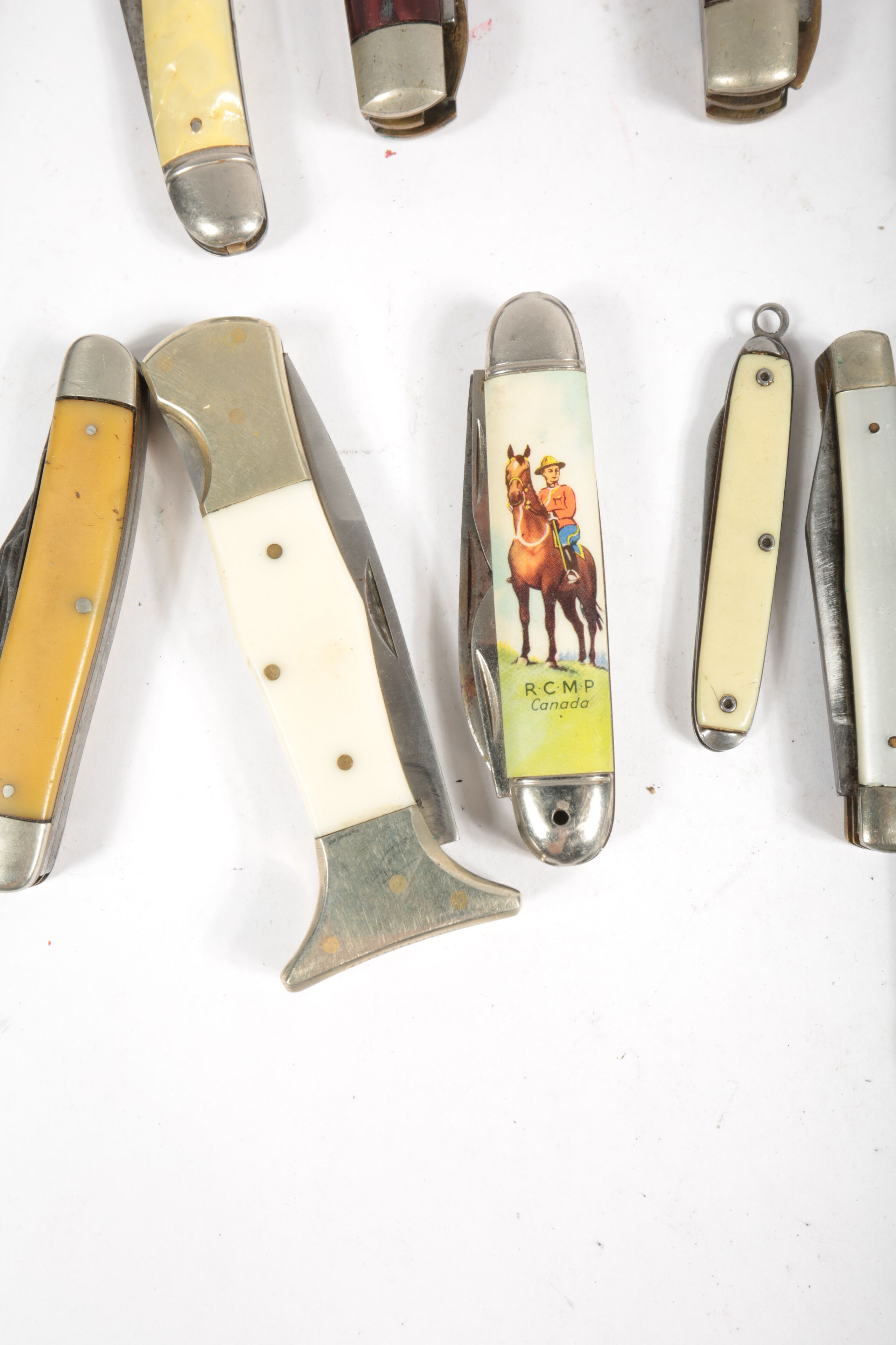 Variety of Vintage and Antique Pocket Knives