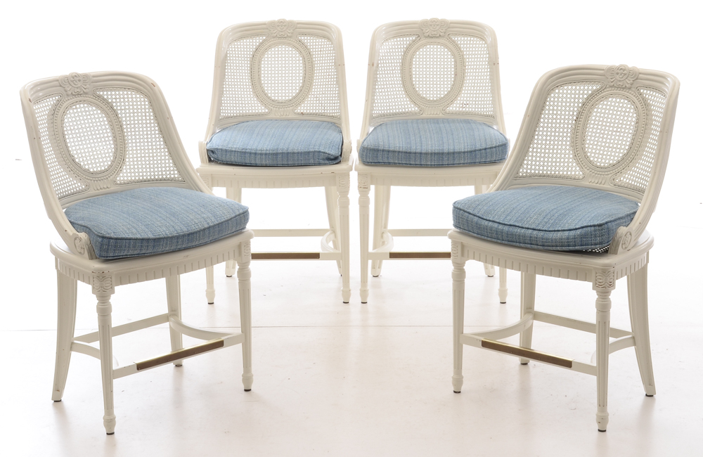 Contemporary White Wicker Chairs