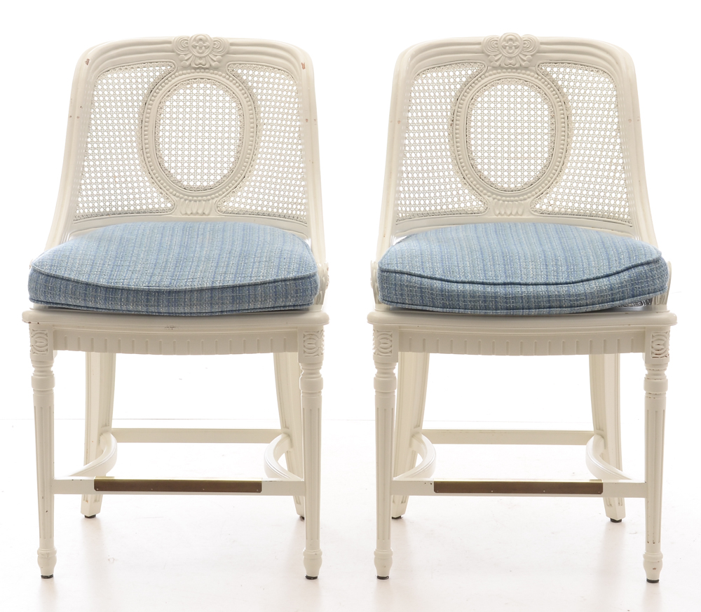 Contemporary White Wicker Chairs