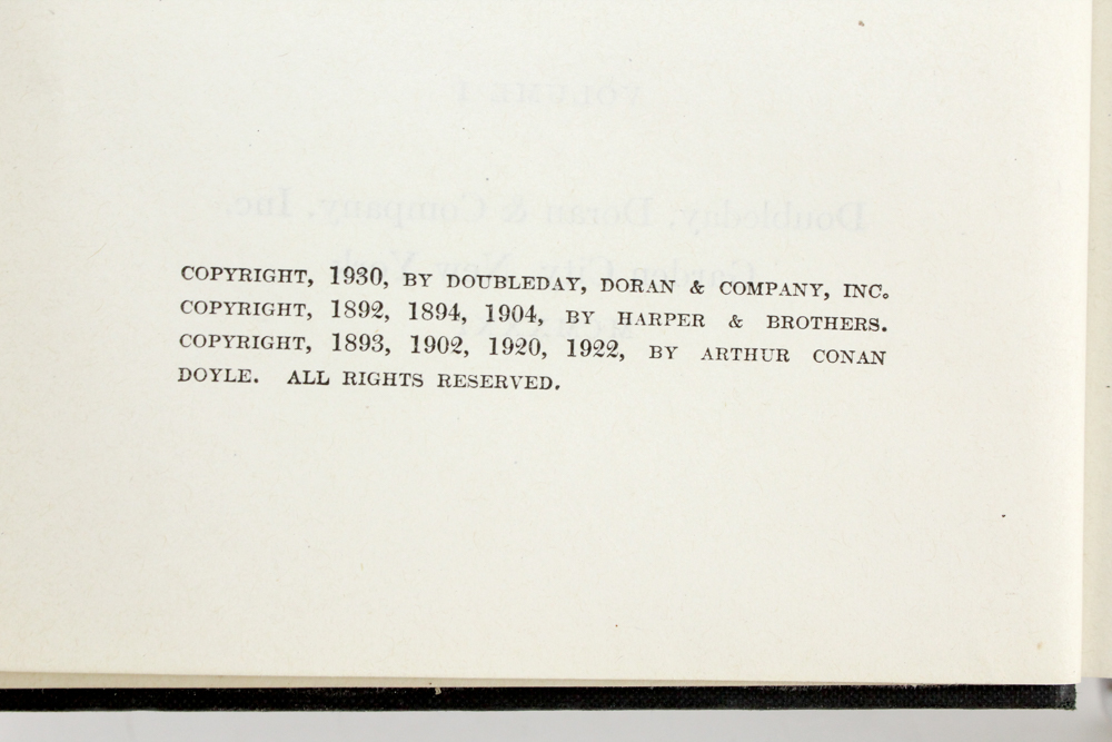 Assorted Antique and Vintage Hardcover Books featuring "Sherlock Holmes"