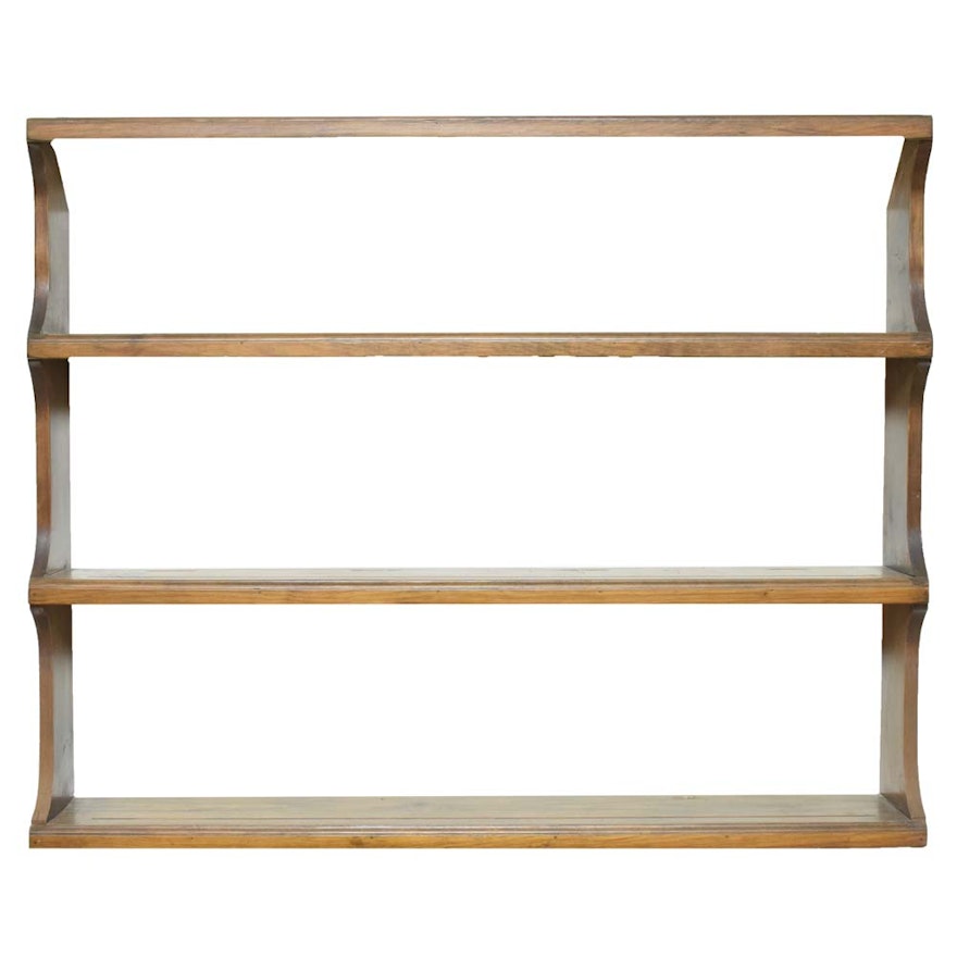 Rustic Pine Plate Shelf