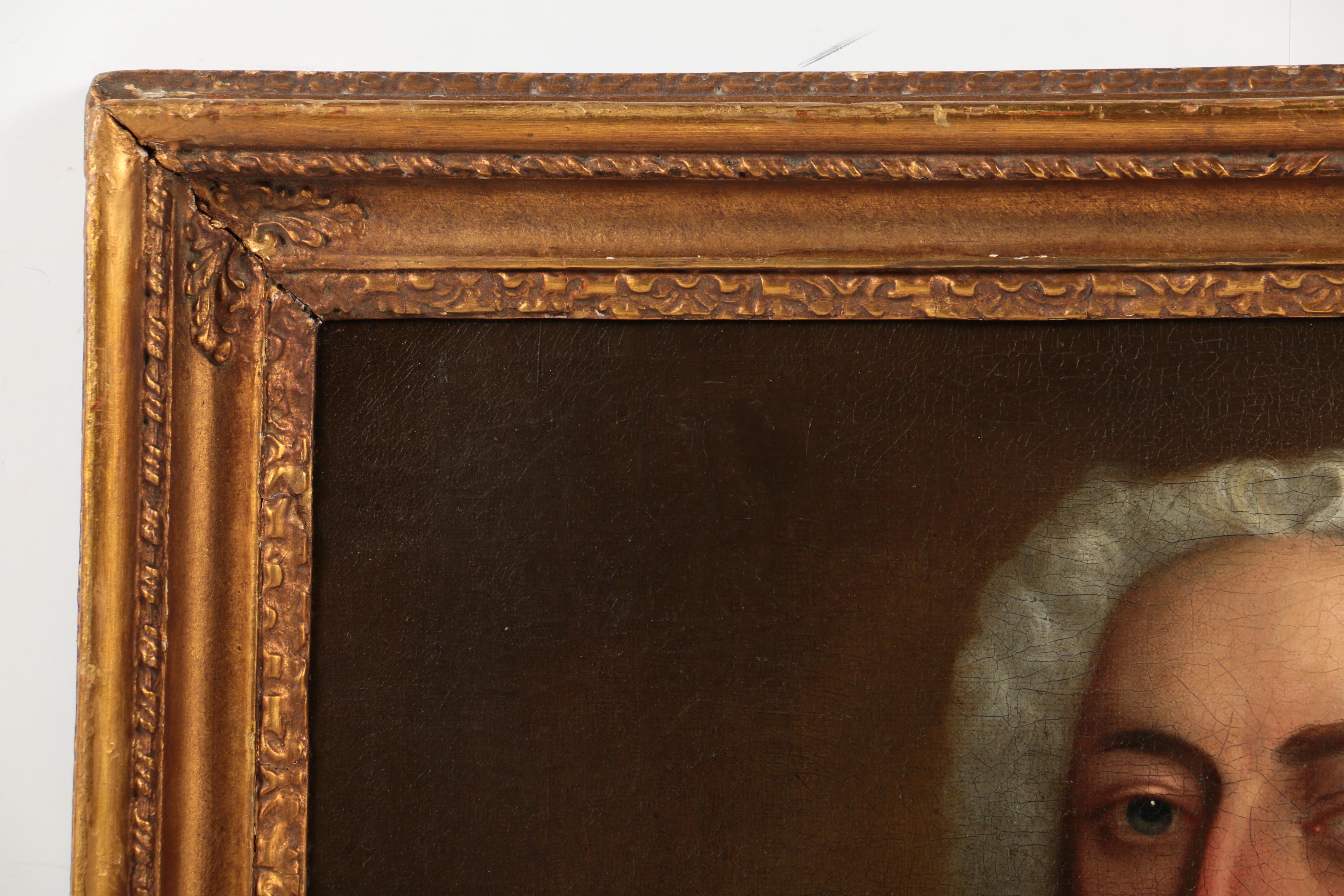 18th-Century Oil on Canvas Portrait Painting of a Gentleman