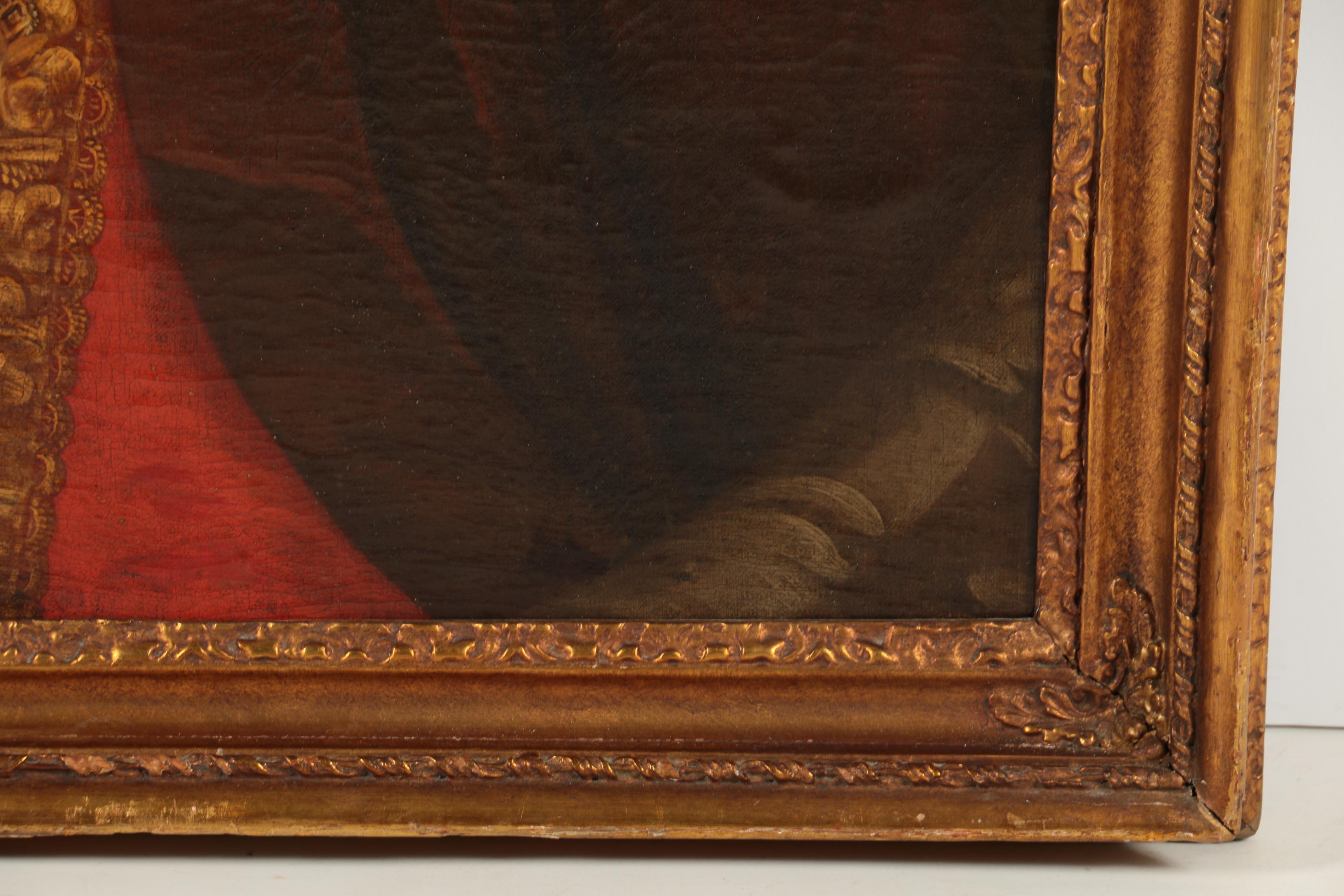 18th-Century Oil on Canvas Portrait Painting of a Gentleman