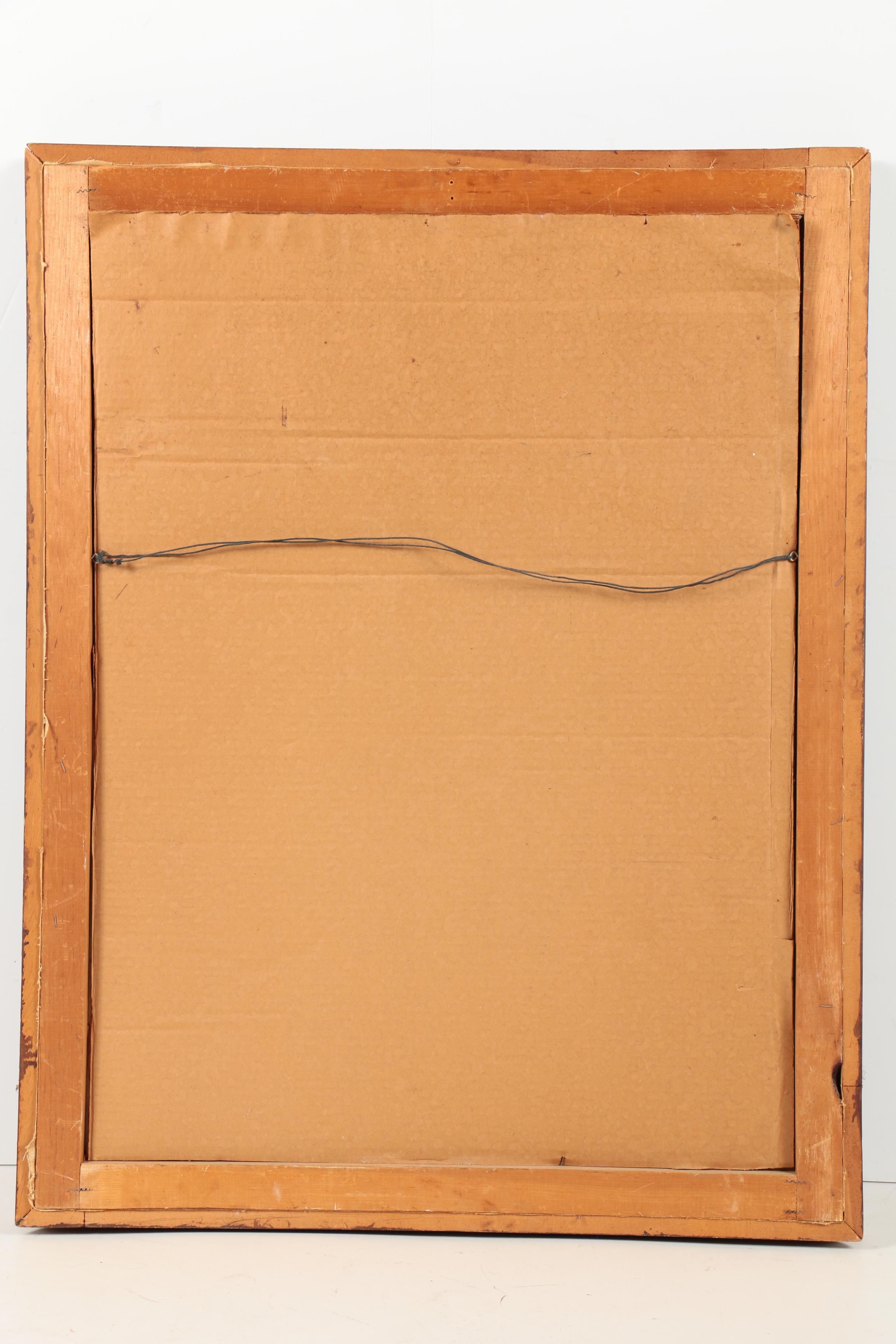 Kohrn Oil Painting on Canvas of a Man Lighting a Menorah