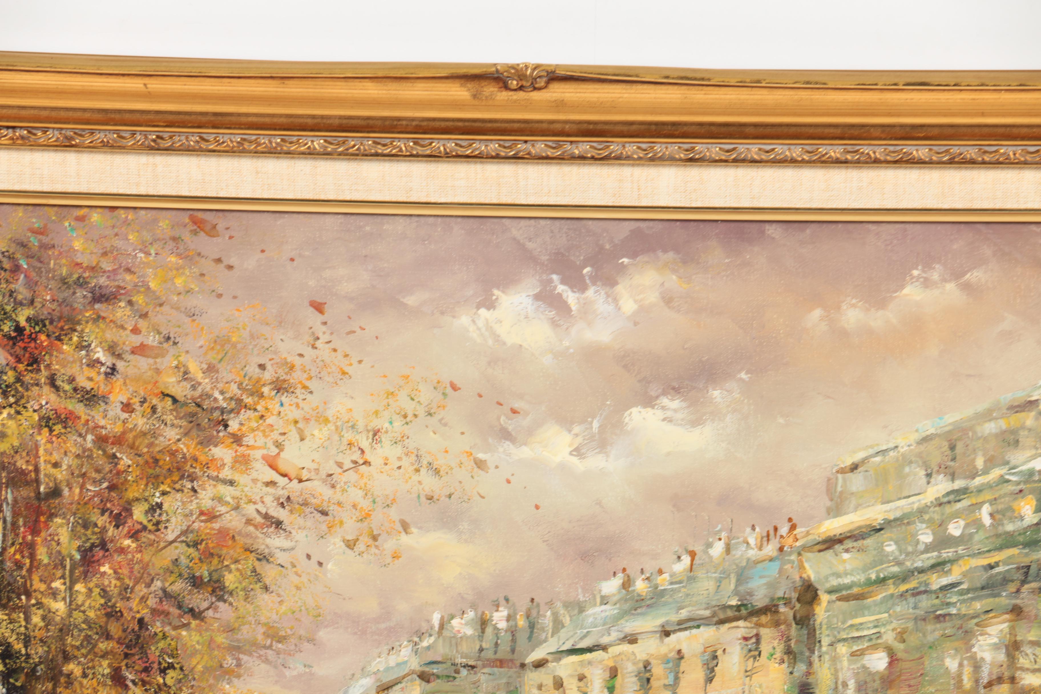 Rabous Oil Painting on Canvas of Street Scene