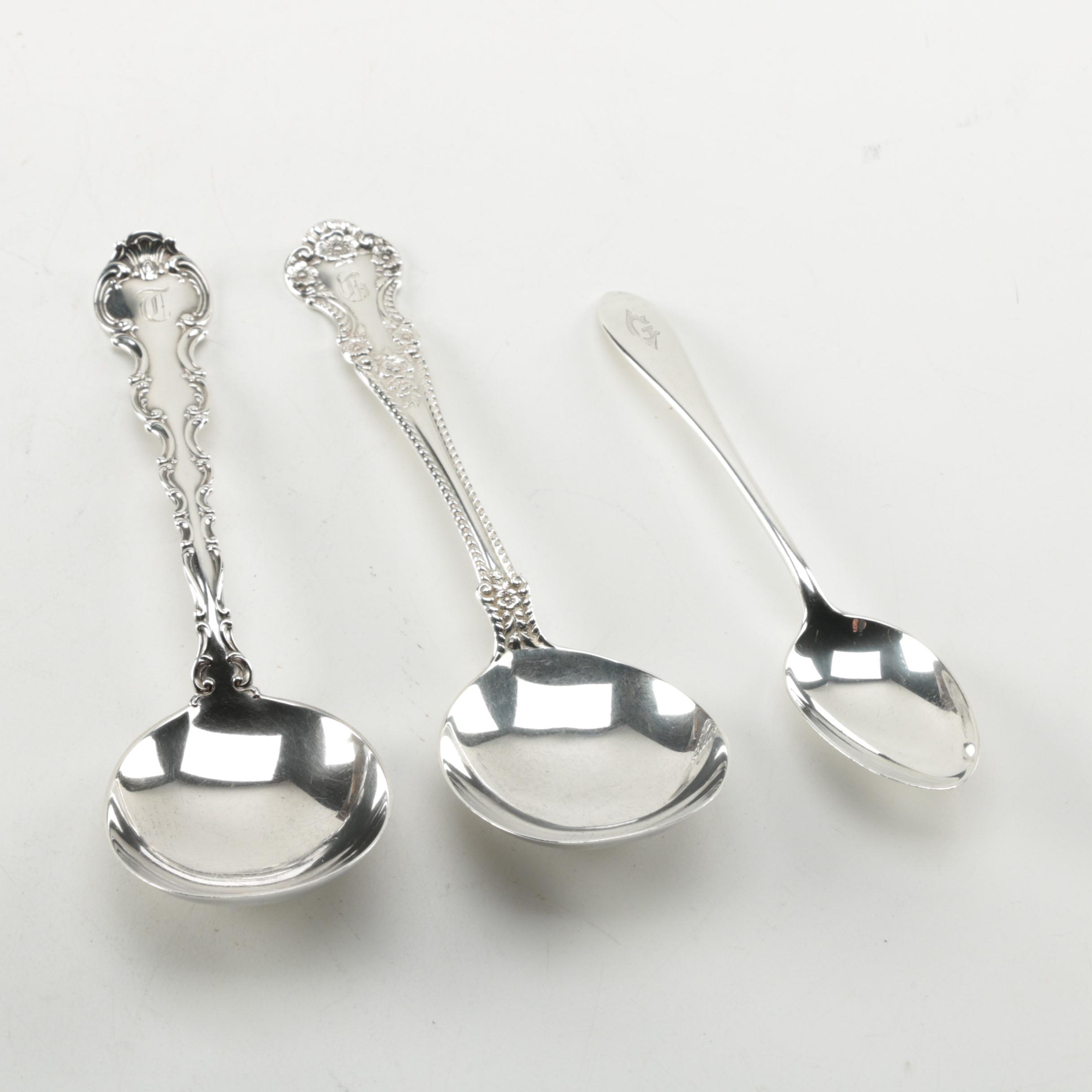 Gorham Sterling Silver Spoons Including "Strasbourg" and "Cambridge"
