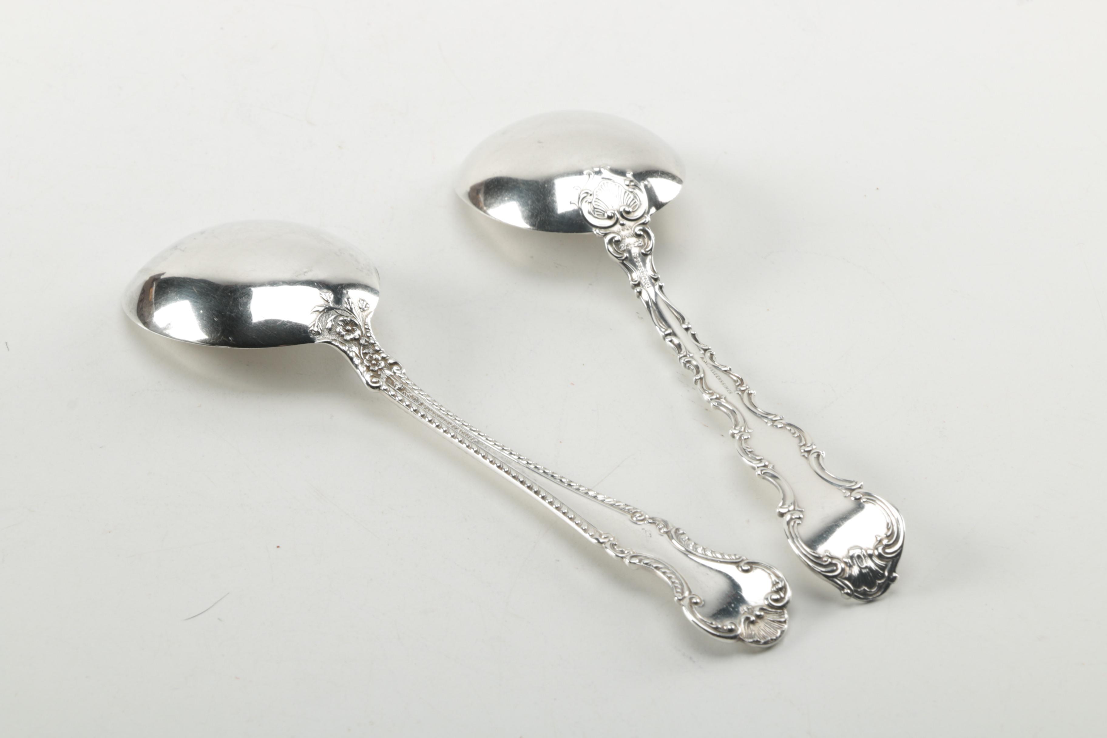 Gorham Sterling Silver Spoons Including "Strasbourg" and "Cambridge"