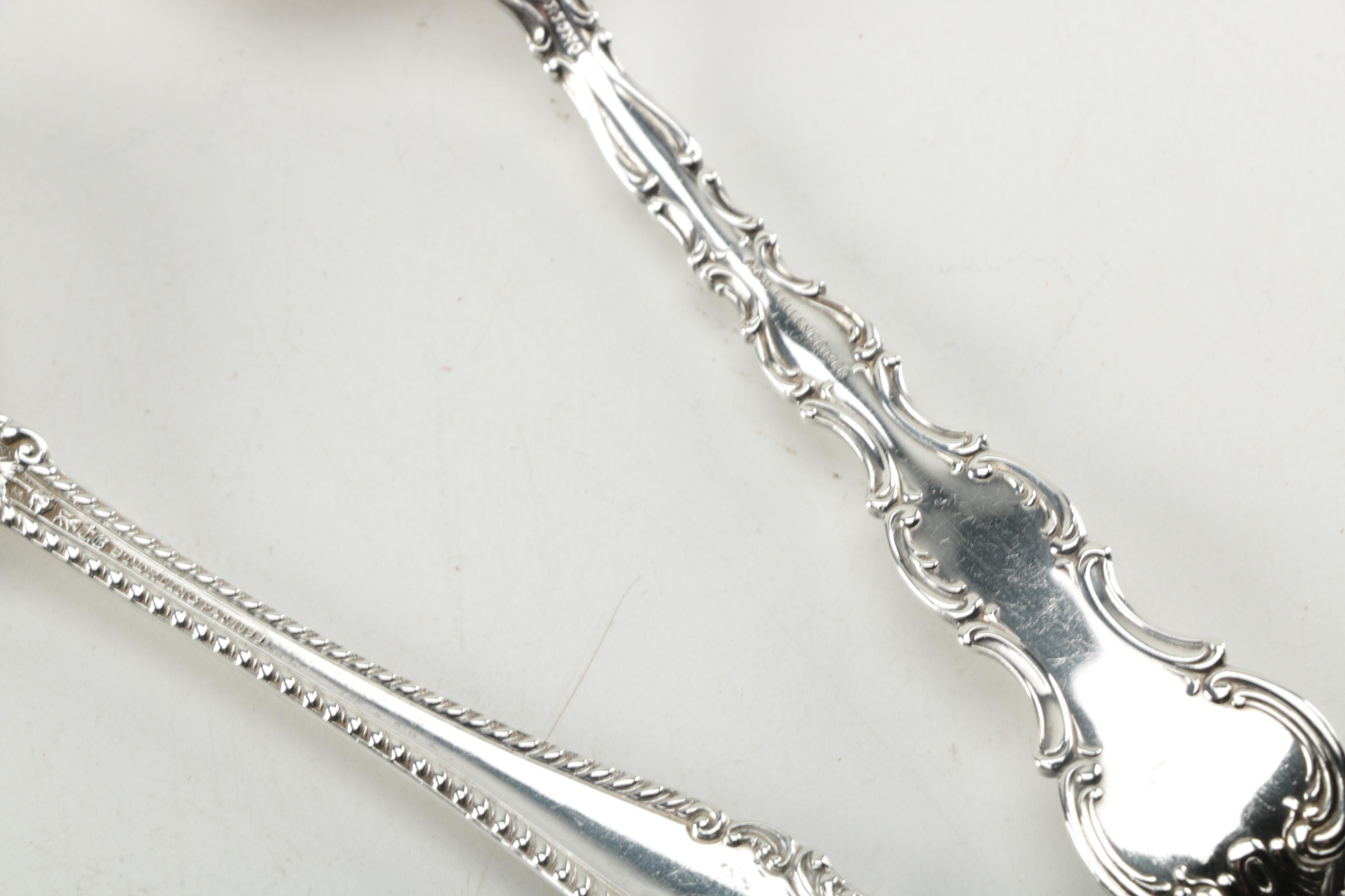 Gorham Sterling Silver Spoons Including "Strasbourg" and "Cambridge"