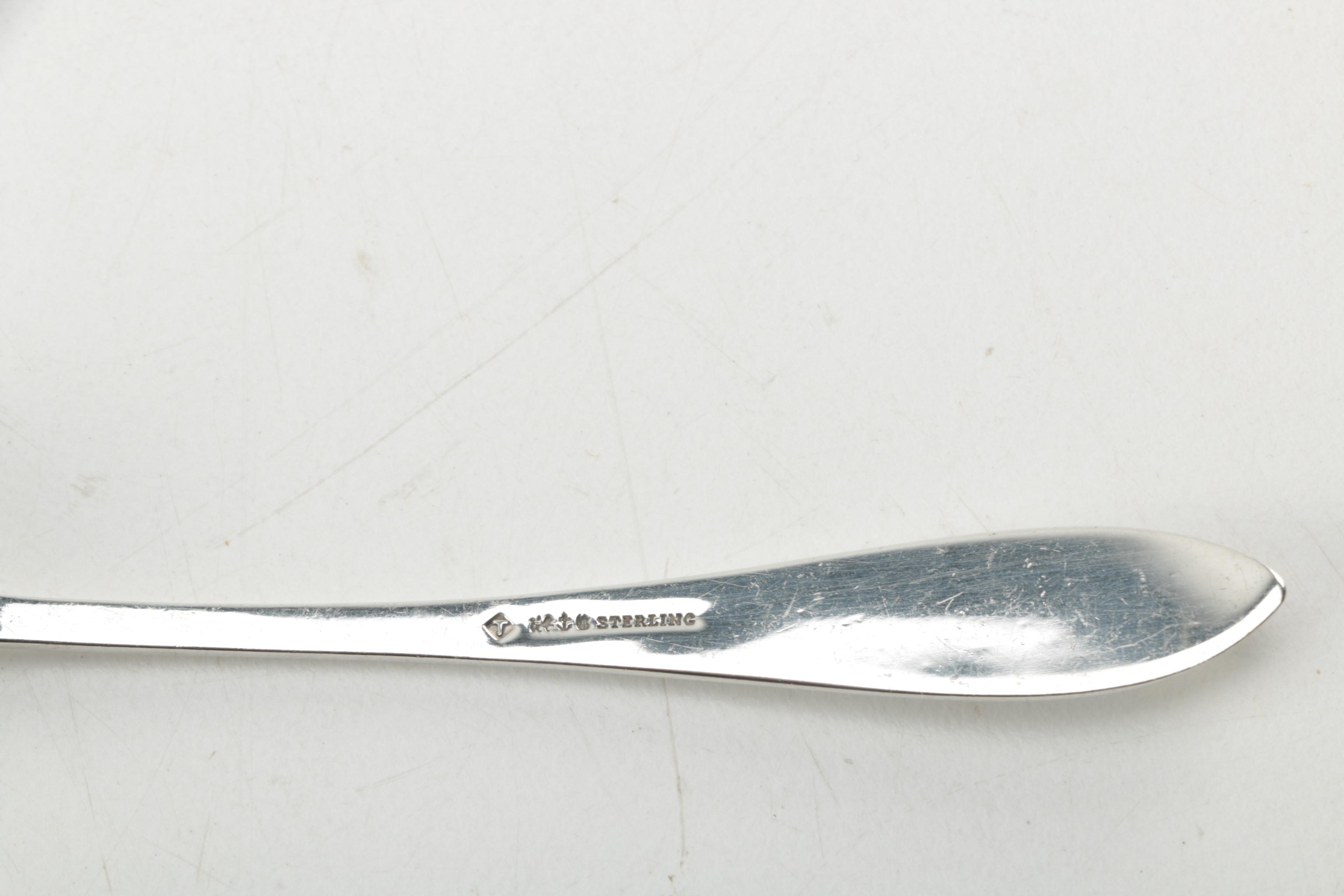 Gorham Sterling Silver Spoons Including "Strasbourg" and "Cambridge"