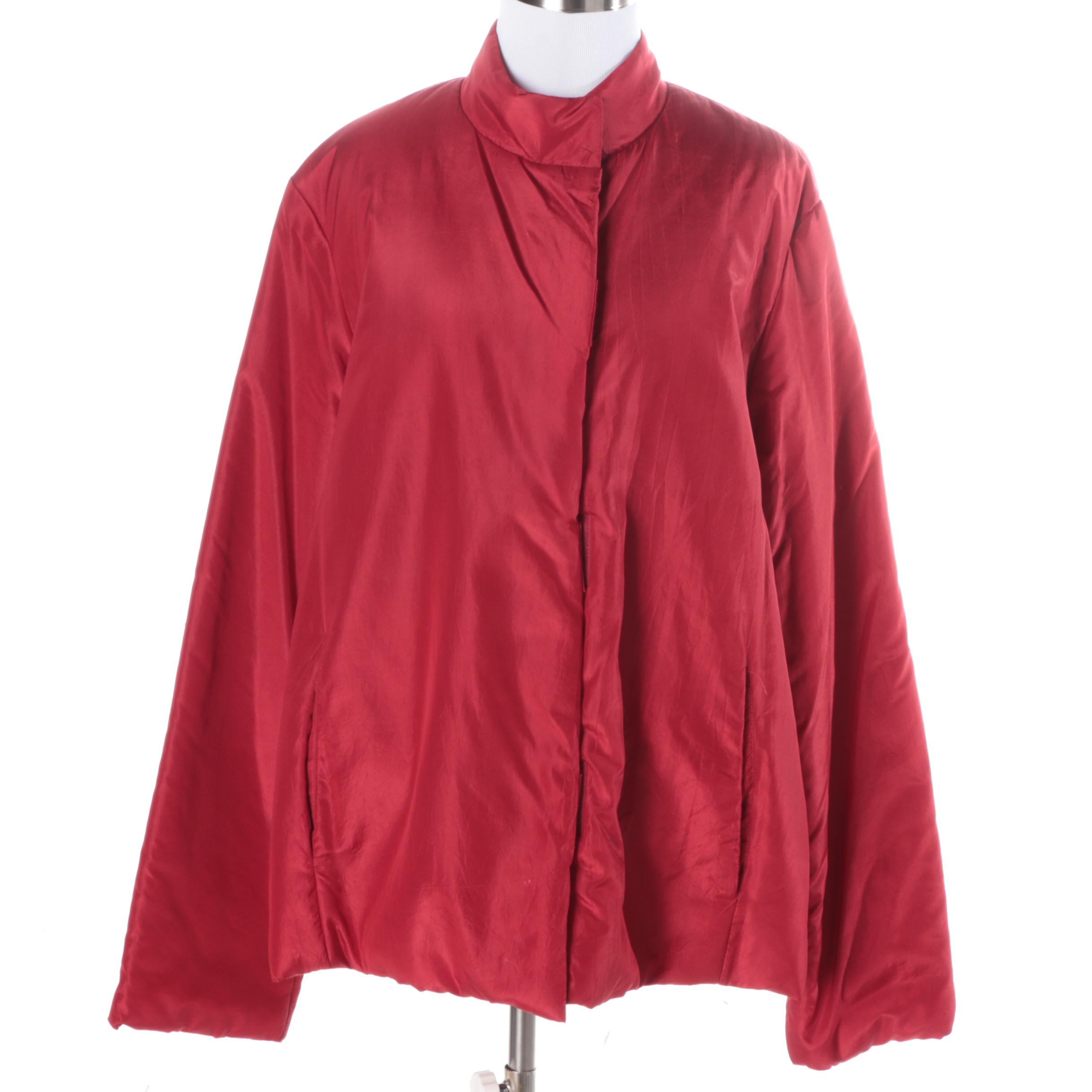 Women's Donna Karan Signature Red Silk Jacket