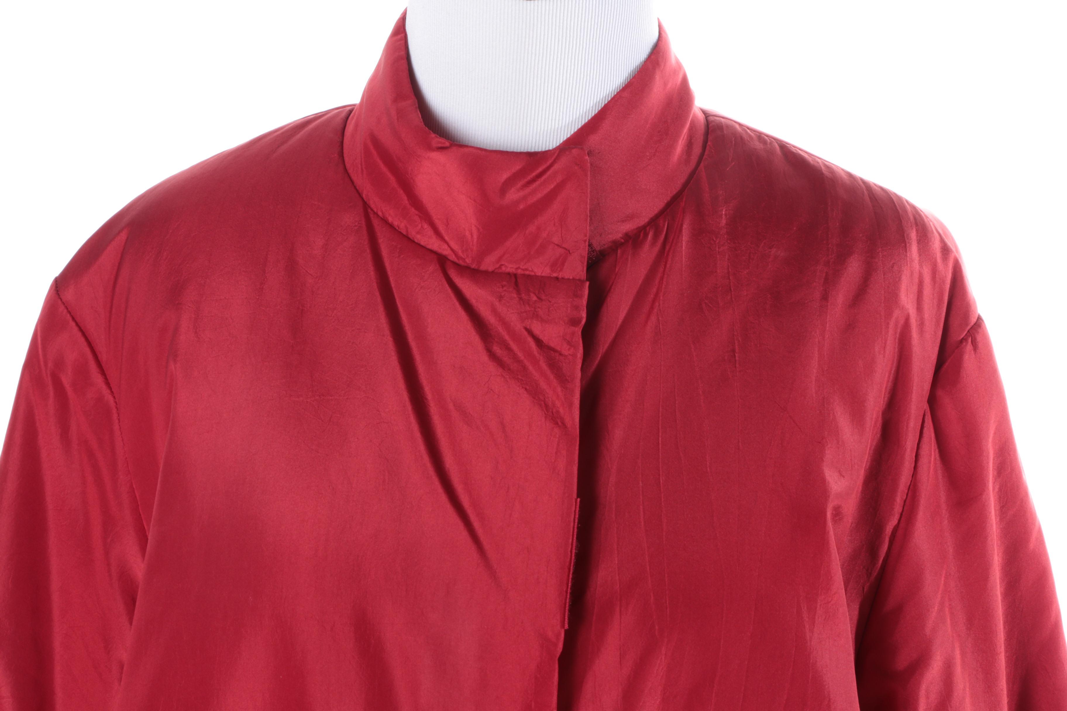 Women's Donna Karan Signature Red Silk Jacket