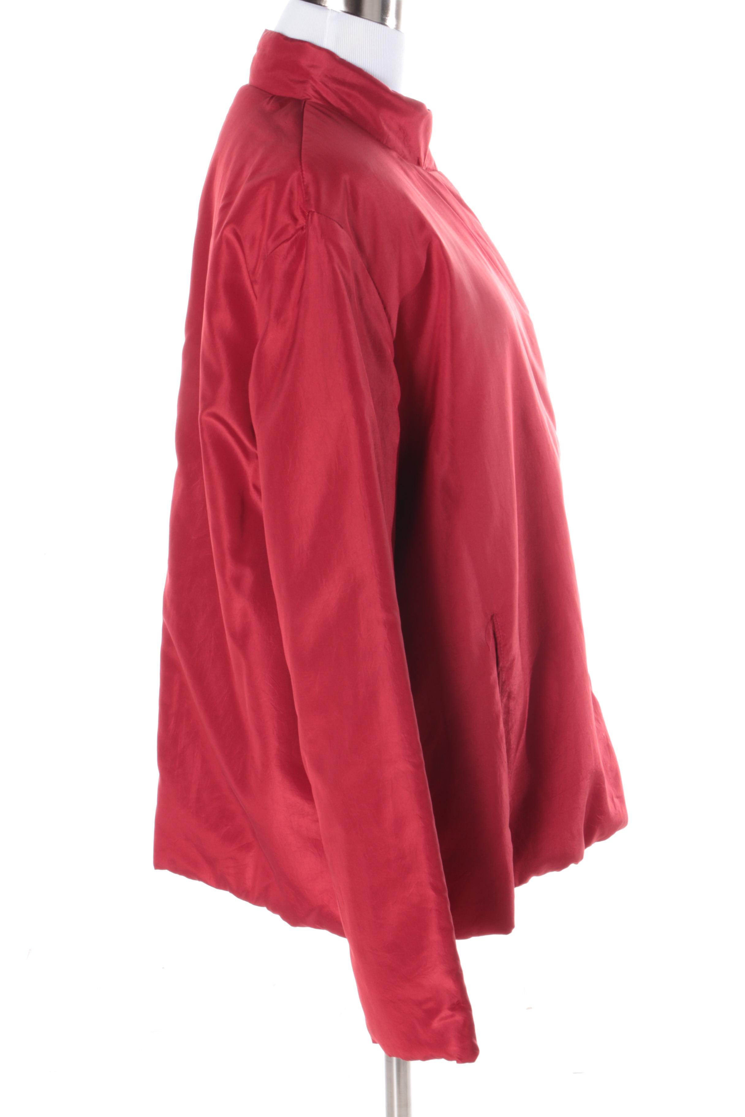 Women's Donna Karan Signature Red Silk Jacket