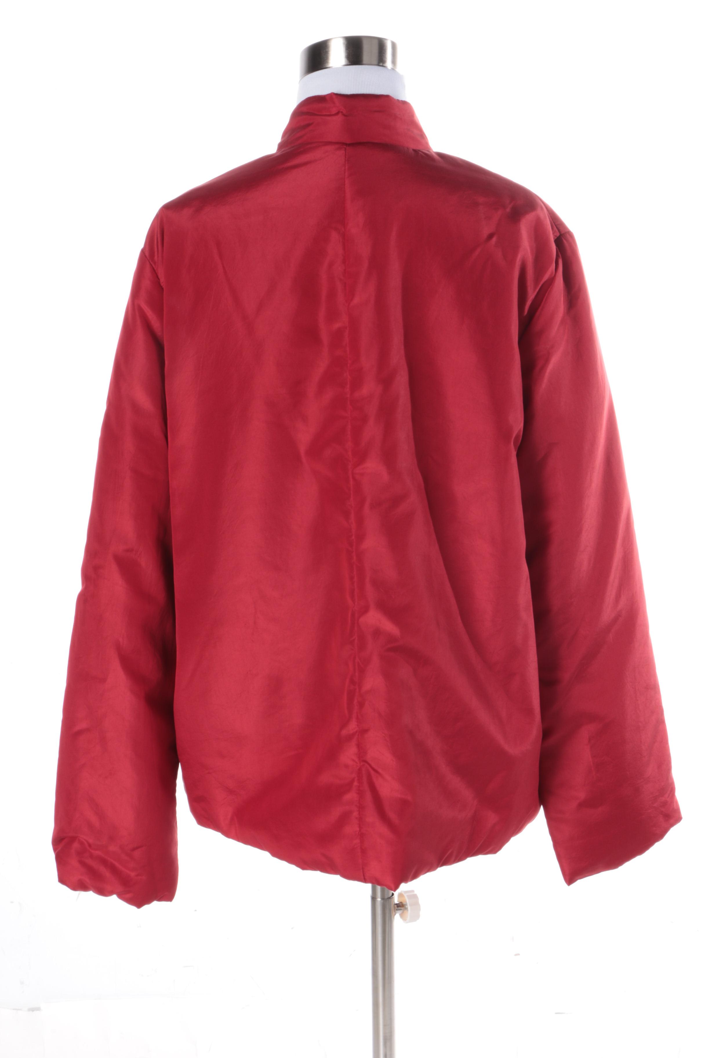Women's Donna Karan Signature Red Silk Jacket