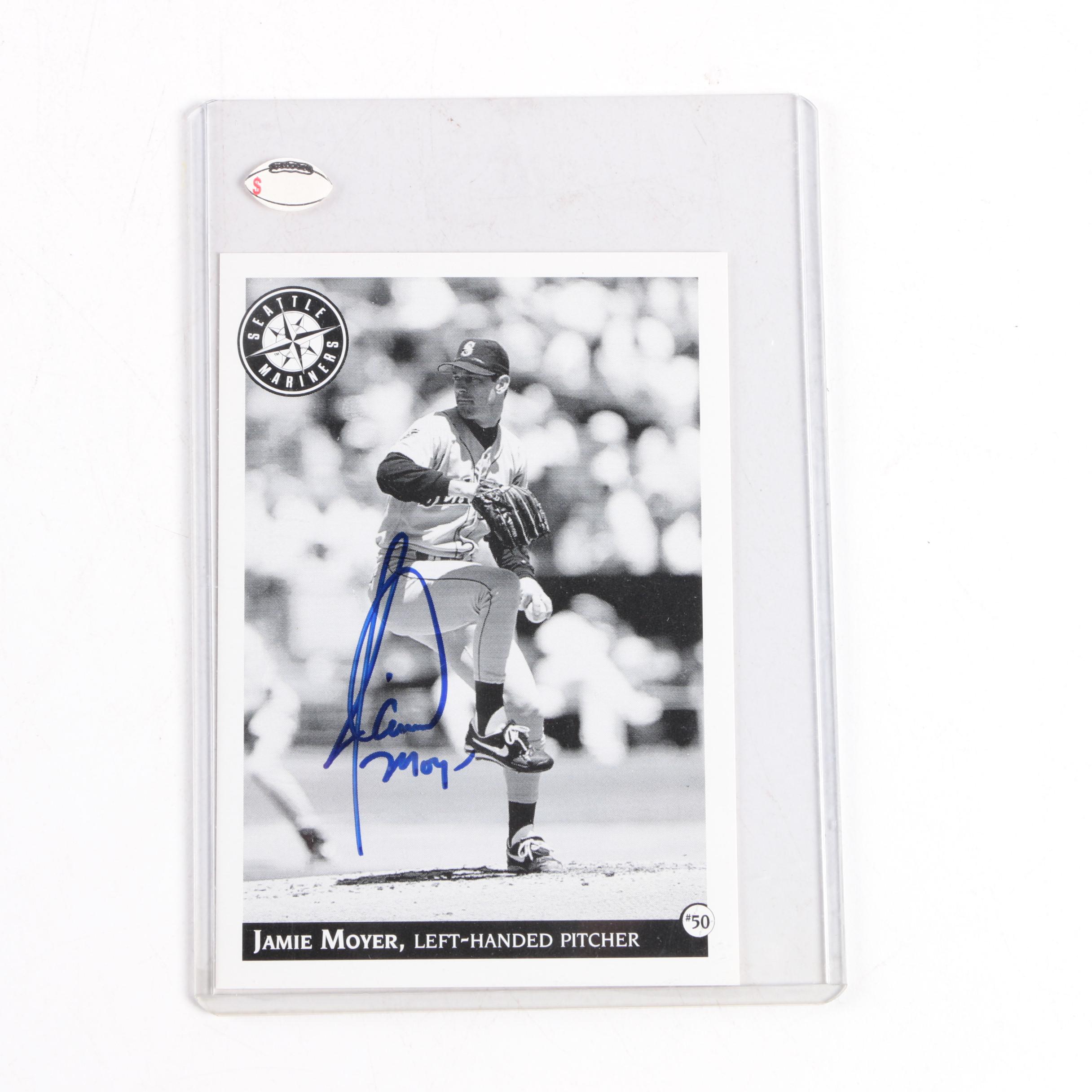 Jamie Moyer Autographed Baseball Card